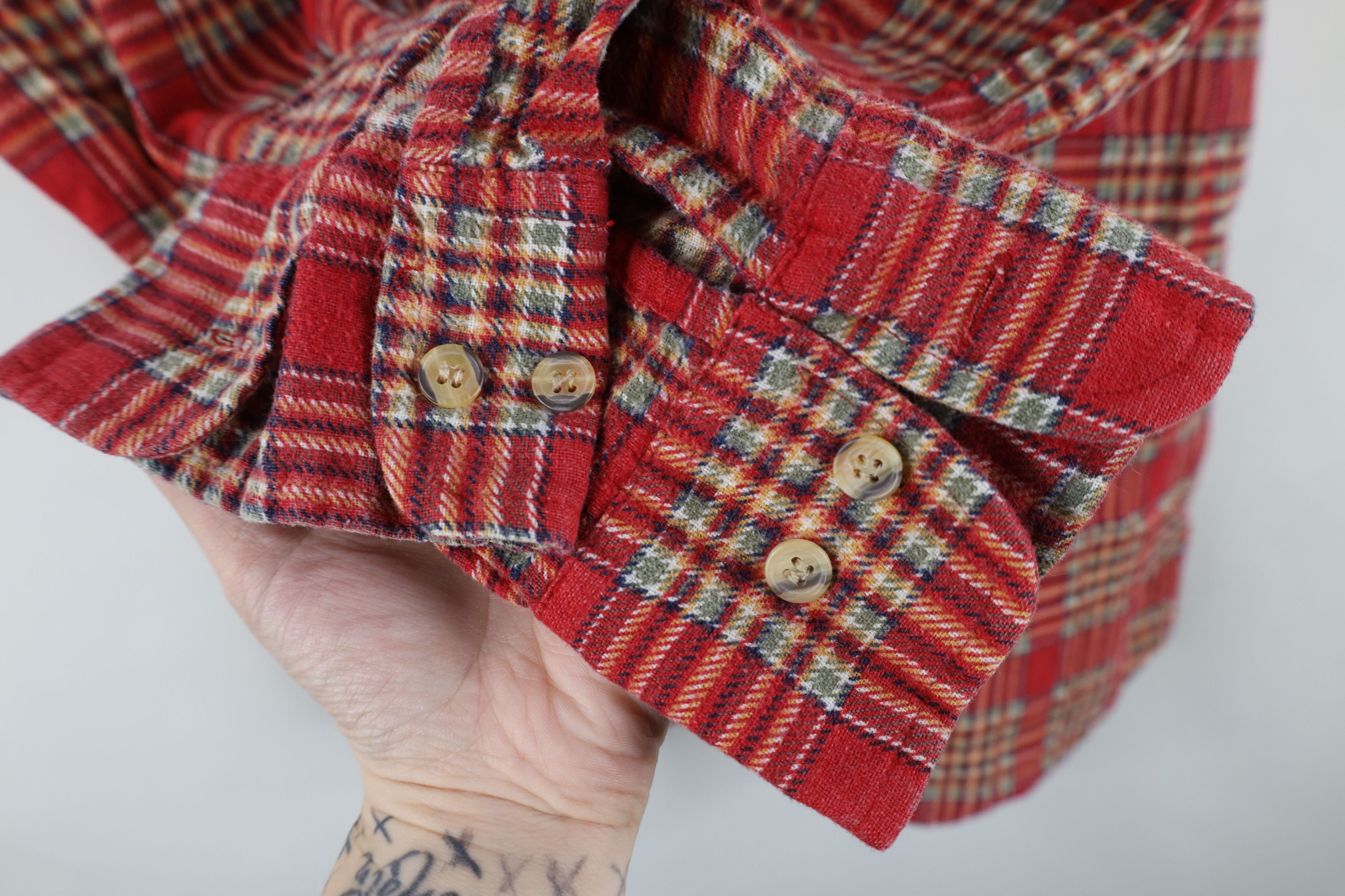 Vintage Vintage 90s Streetwear Pocket Flannel Button Shirt Plaid Size US M / EU 48-50 / 2 - 5 Thumbnail