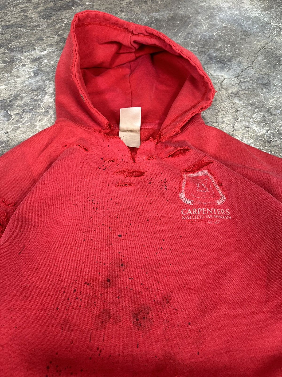 Designer × Vintage Vintage Thrashed Work Hoodie Size US XL / EU 56 / 4 - 5 Thumbnail