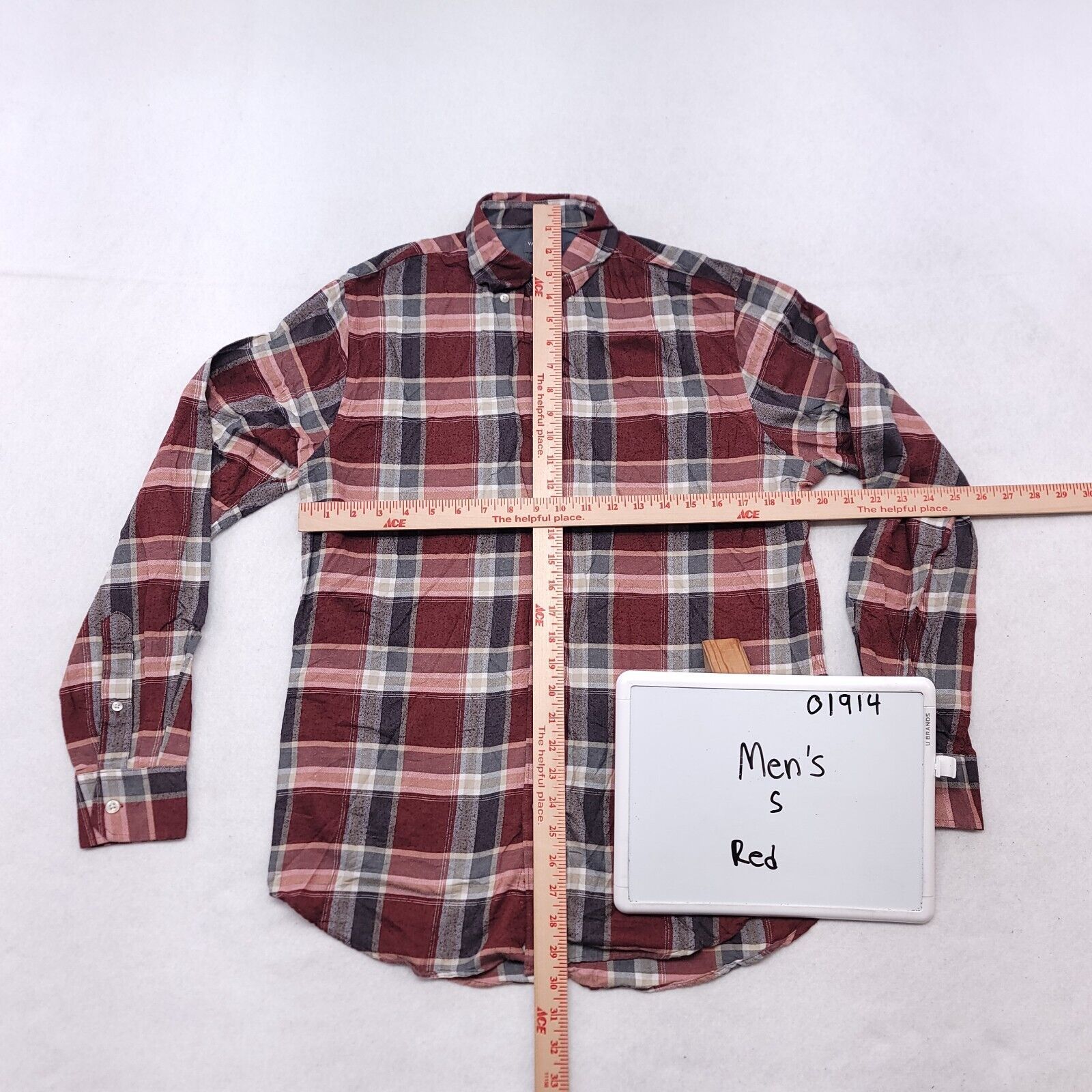 Van Heusen Van Heusen Madras Flannel Button Up Shirt Mens Size S Red Size US S / EU 44-46 / 1 - 6 Thumbnail