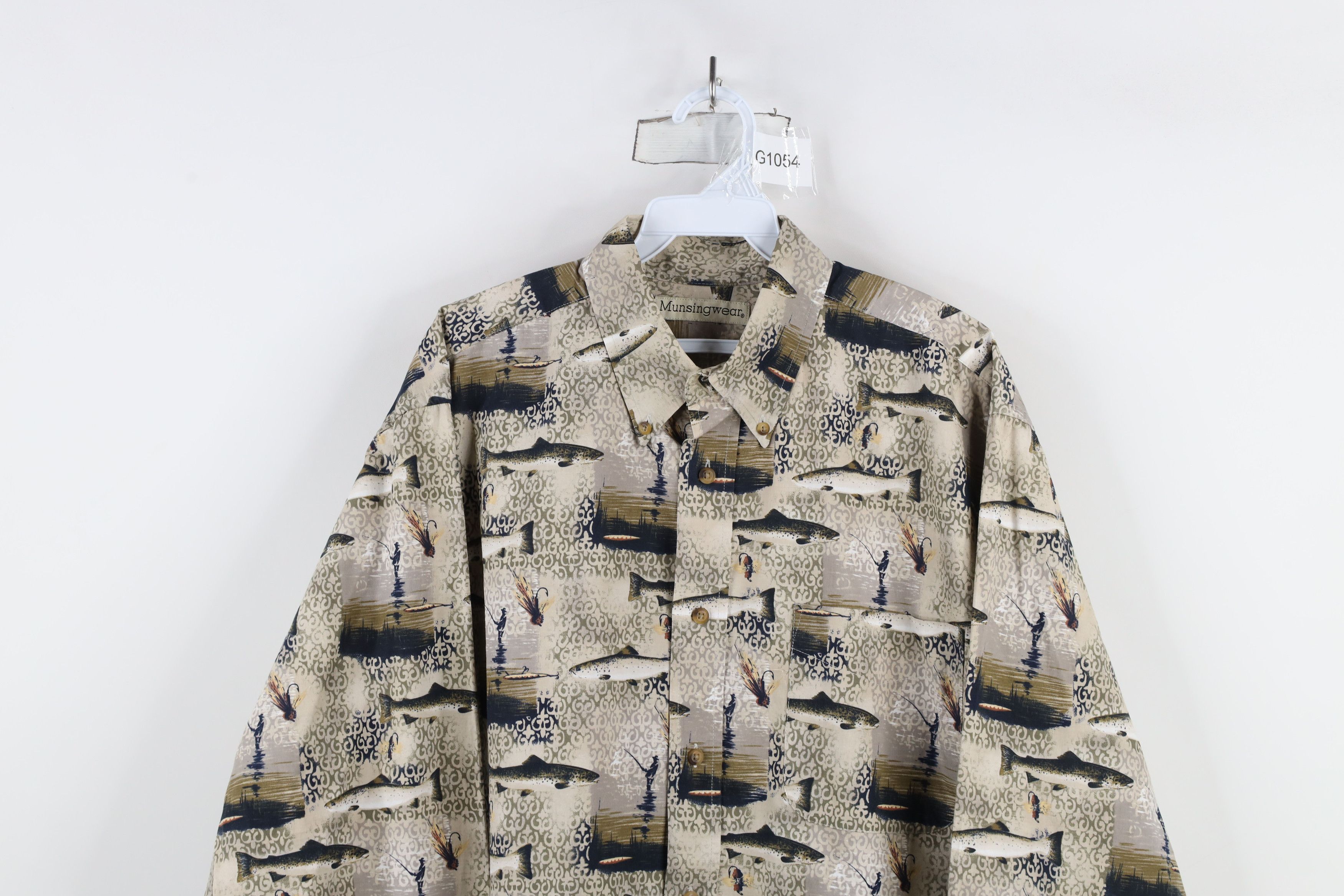 Vintage Vintage 90s Streetwear All Over Print Button Down Shirt Size US L / EU 52-54 / 3 - 2 Thumbnail