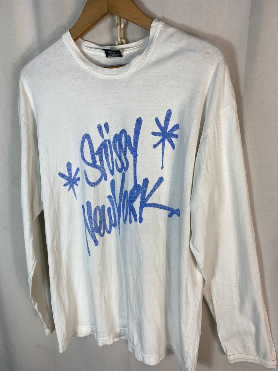 Stussy × Vintage Vintage stussy new york distressed long sleeve tshirt Size US L / EU 52-54 / 3 - 3 Thumbnail