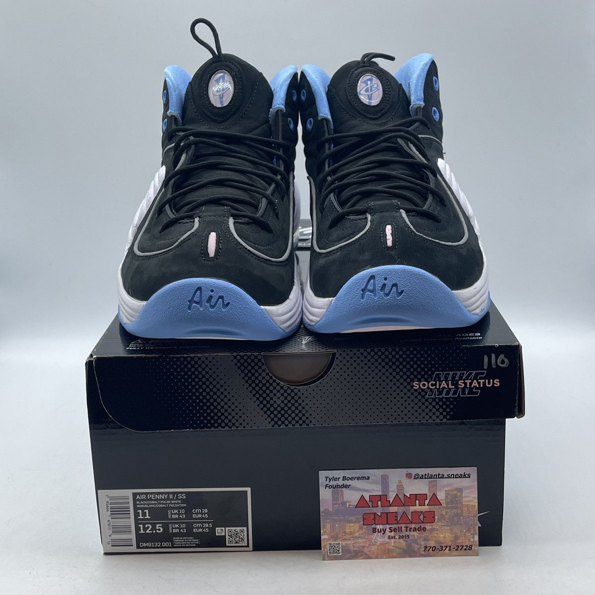 Nike Social status x air penny 2 playground black Size US 11 / EU 44 - 2 Thumbnail