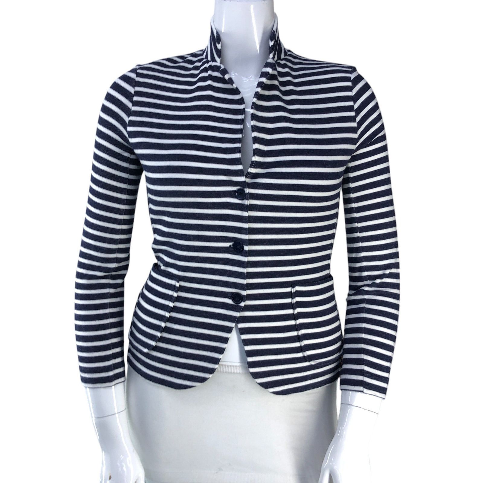 MAJESTIC FILATURES Majestic Filatures Size 2 US M Blazer Soft Touch Striped Size M / US 6-8 / IT 42-44 - 11 Thumbnail