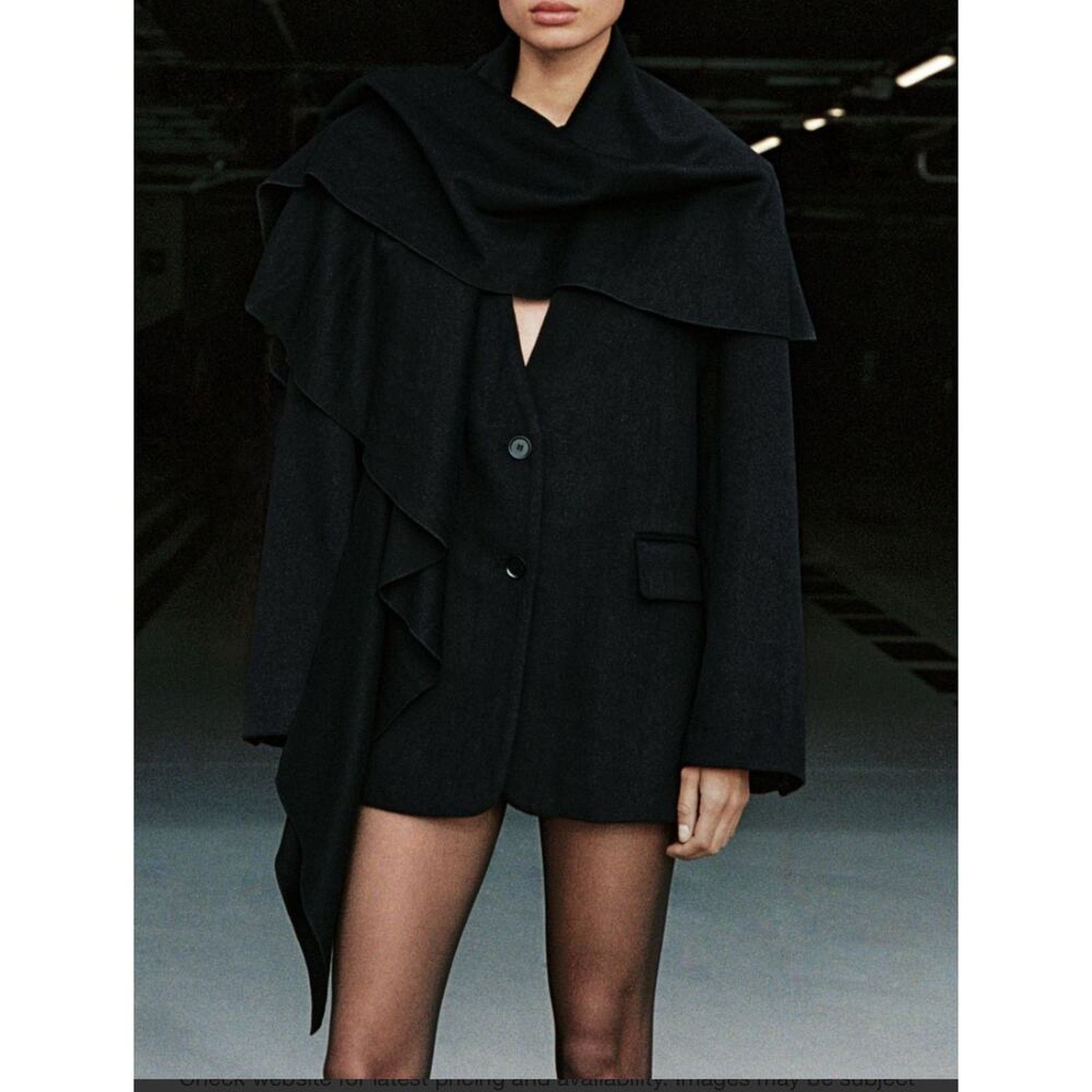 Nwt-Zara- OVERSIZE BLAZER WITH WOOL SCARF-XS/S