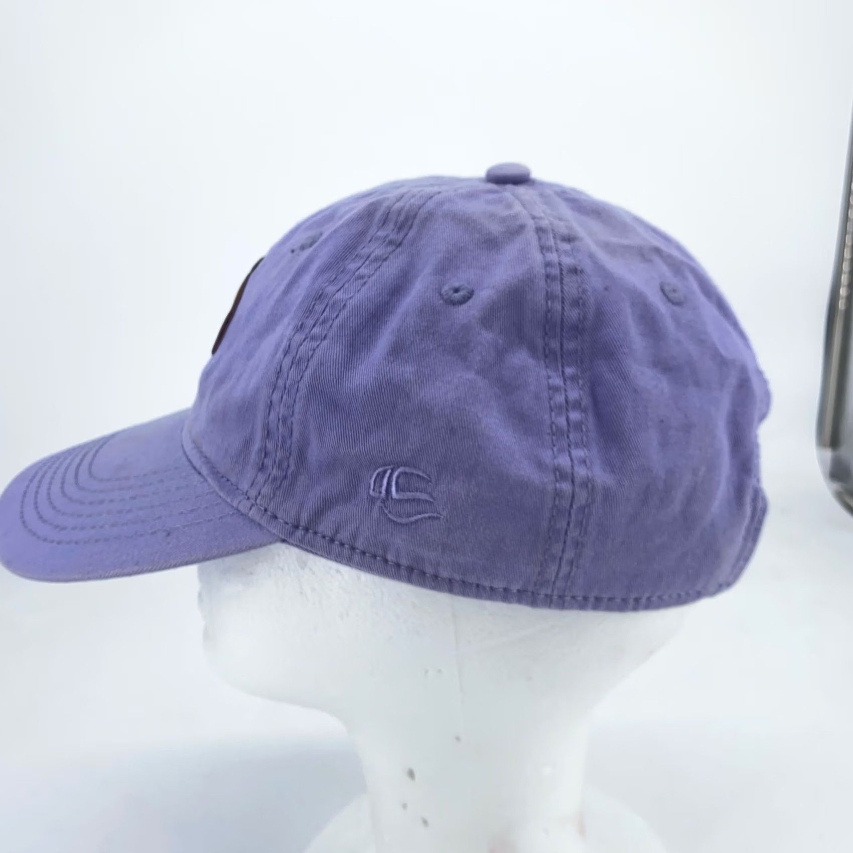 Express OC Sports Round Rock Express Hat Cap Strap Back Purple Brown Goat Patch Baseball Mens OSFM Size ONE SIZE - 4 Thumbnail
