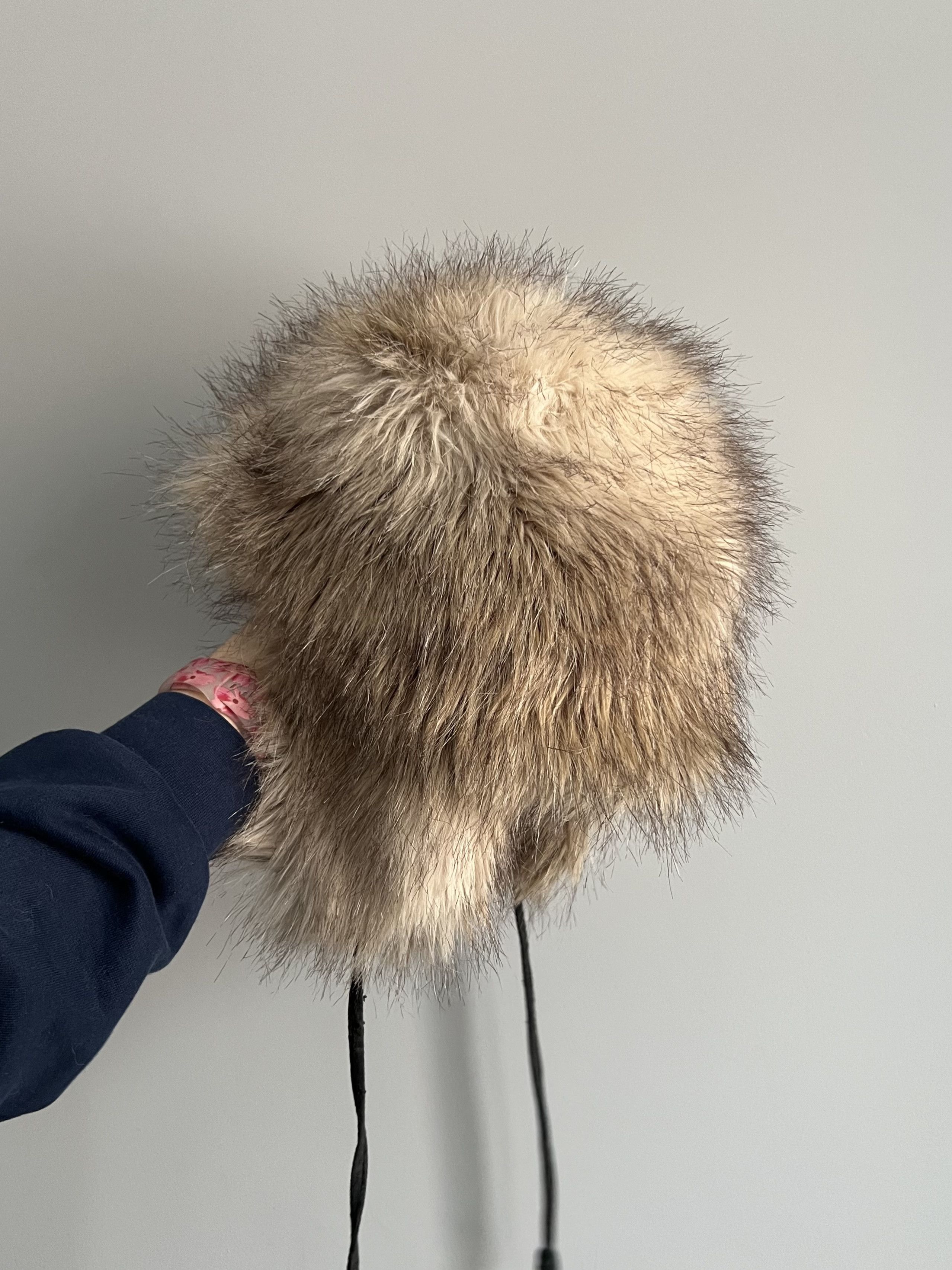 Japanese Brand Amazing Faux Fur Y2K Ushanka Hat (Trapper Hat) Size ONE SIZE - 4 Thumbnail