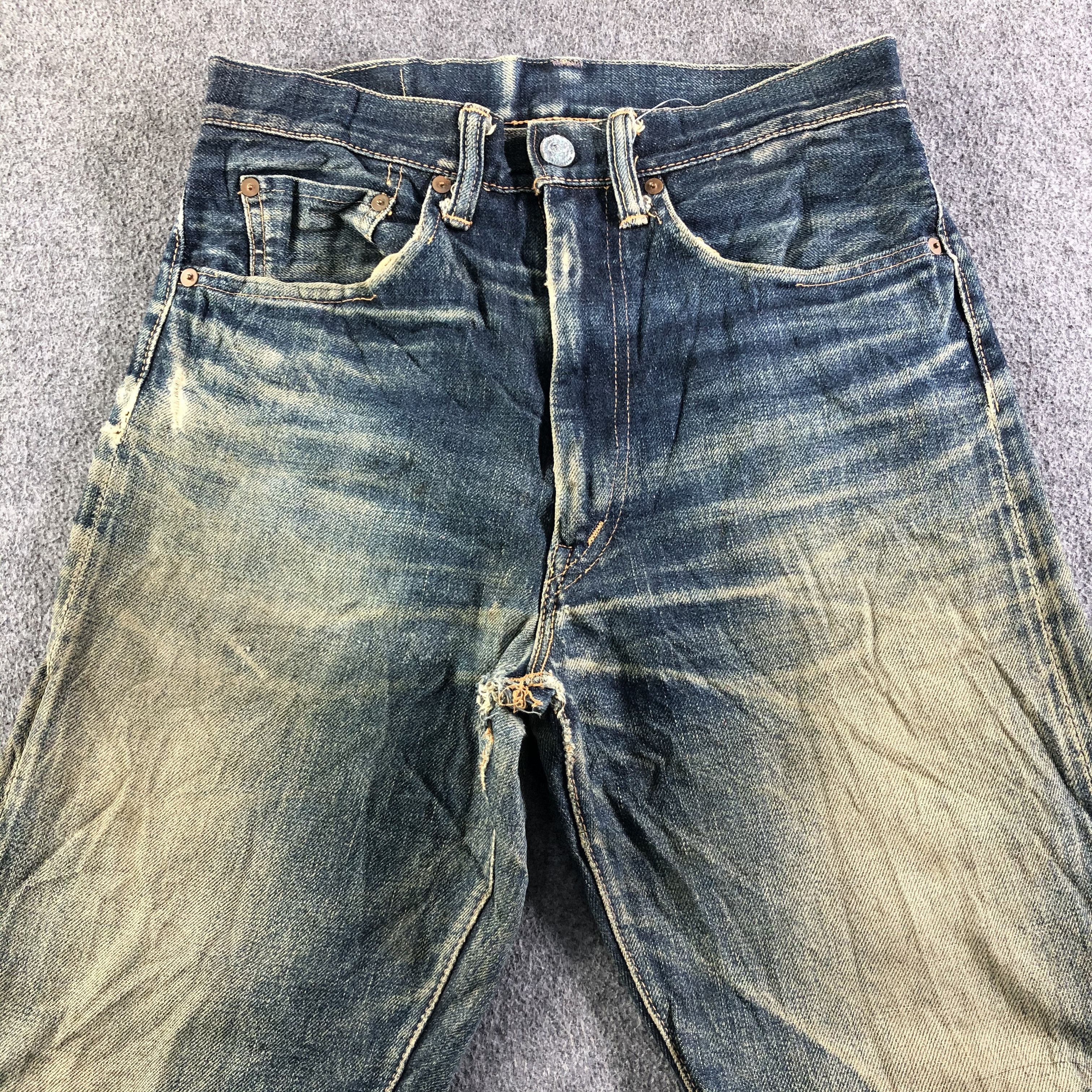 Japanese Brand Vintage Psycho Wheels Selvedge Jeans-J3784 Size US 29 - 3 Thumbnail