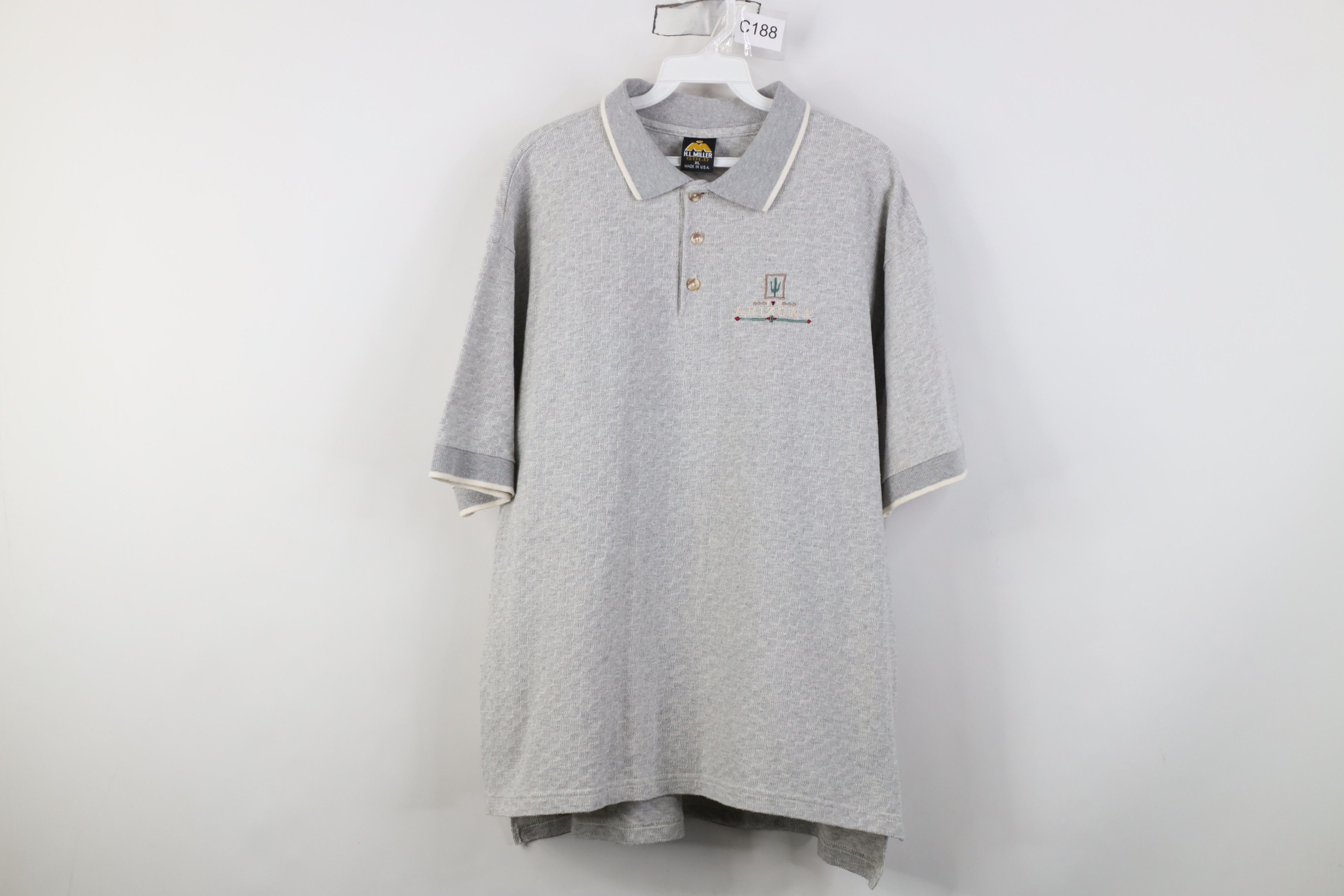 Vintage Vintage 90s Streetwear Arizona Cactus Knit Golf Polo Shirt Size US XL / EU 56 / 4 - 1 Thumbnail
