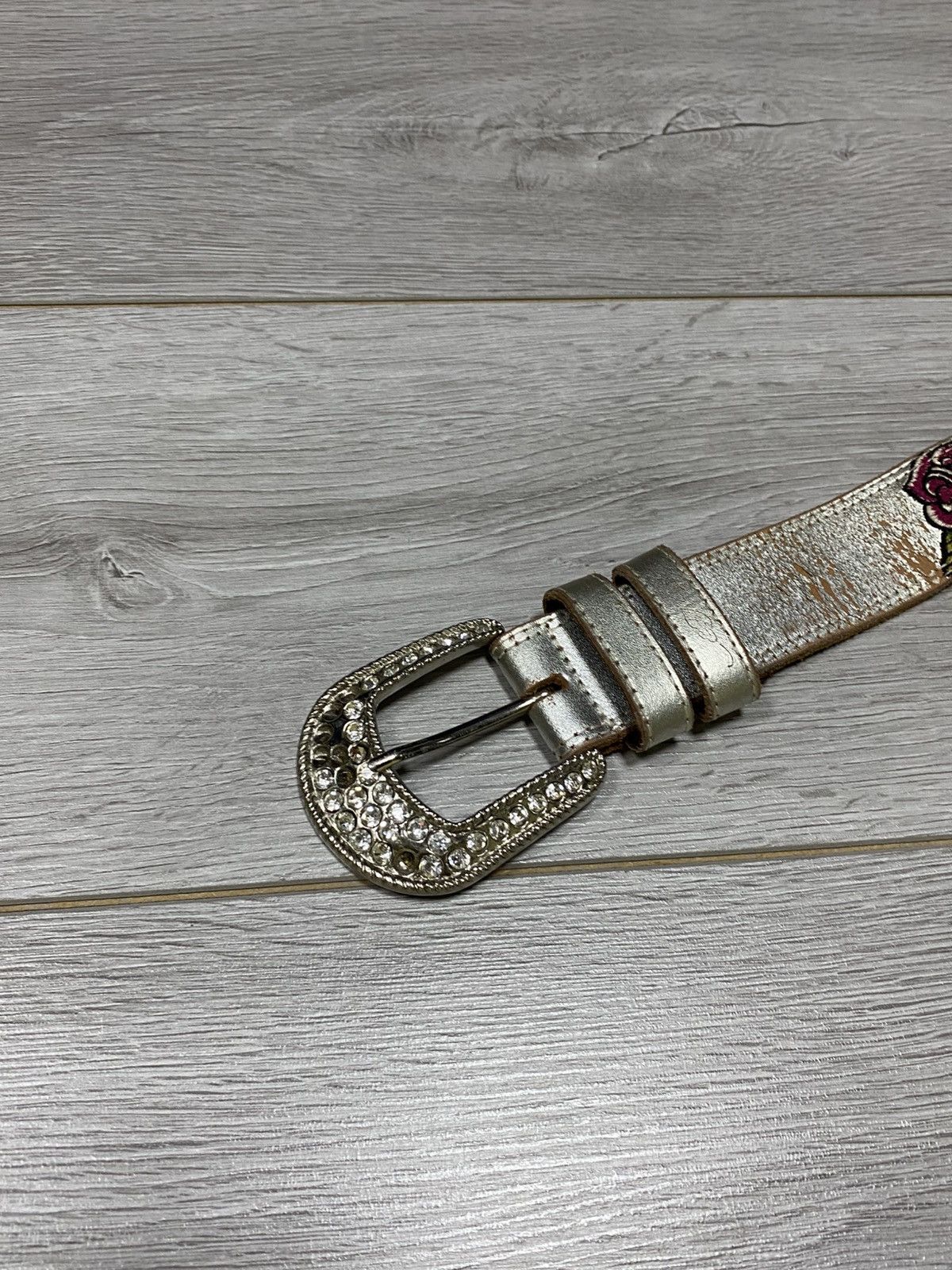Ed Hardy Ed Hardy vintage skull 💀crazy spell out vintage leather belt Size ONE SIZE - 2 Thumbnail