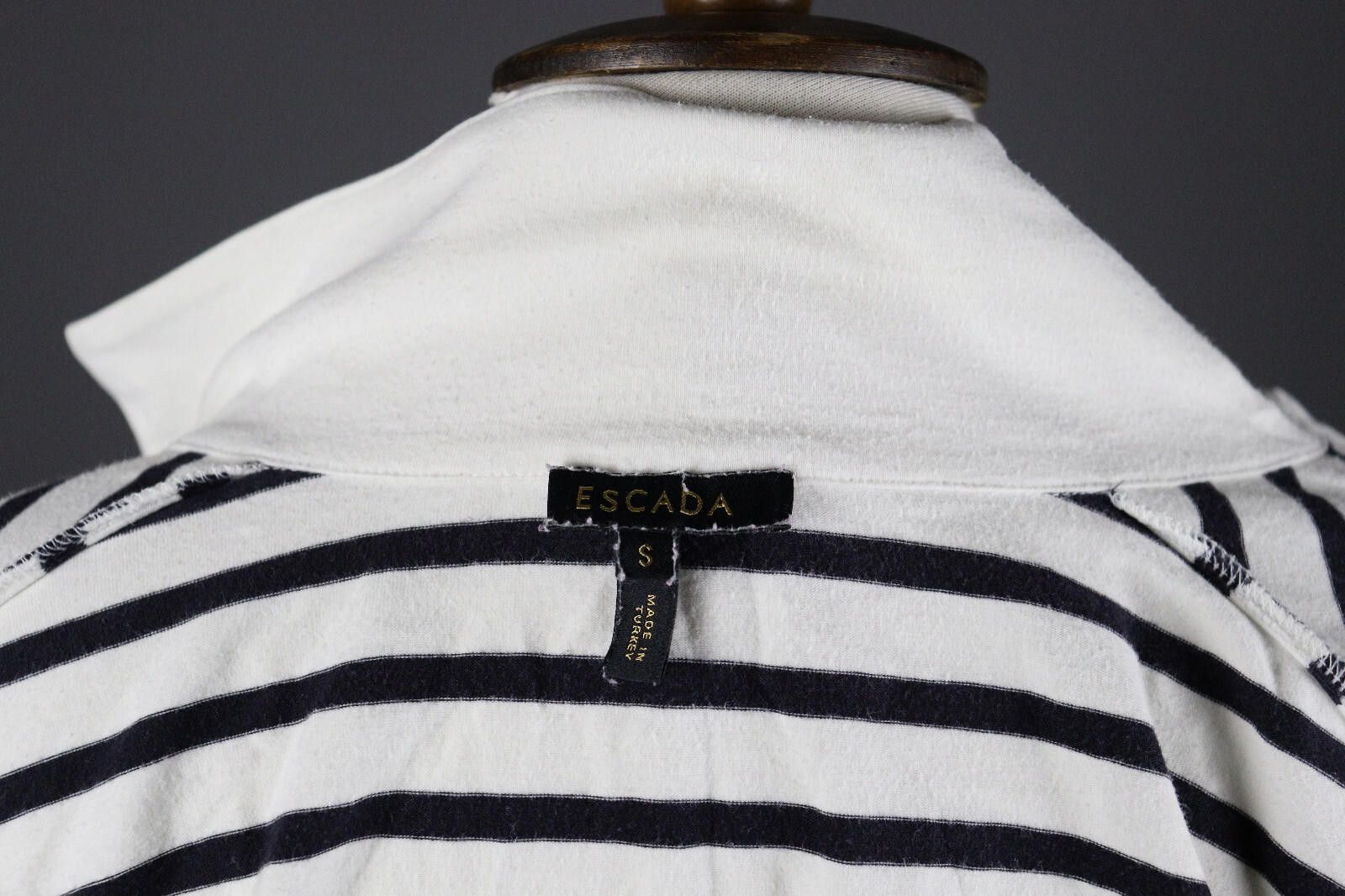 Escada Escada White Stripe Button Top Blouse Cardigan Size S Size S / US 4 / IT 40 - 8 Thumbnail