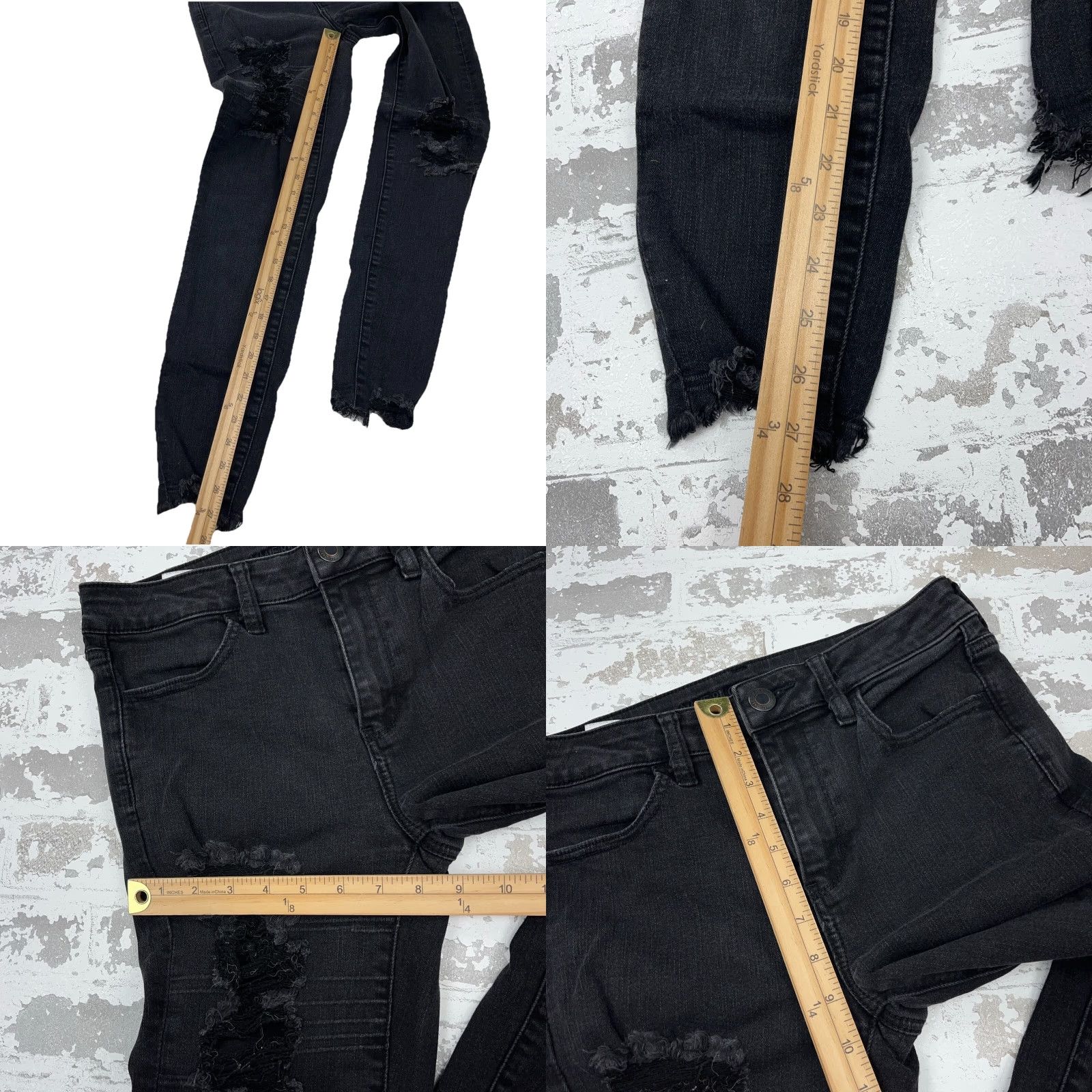 American Eagle Outfitters American Eagle Outfitters Jeans Women 8 Black High Rise Jegging Ripped Distressed Charcoal Wash 5-Pocket Denim Pant Size 30" / US 8 / IT 44 - 8 Thumbnail