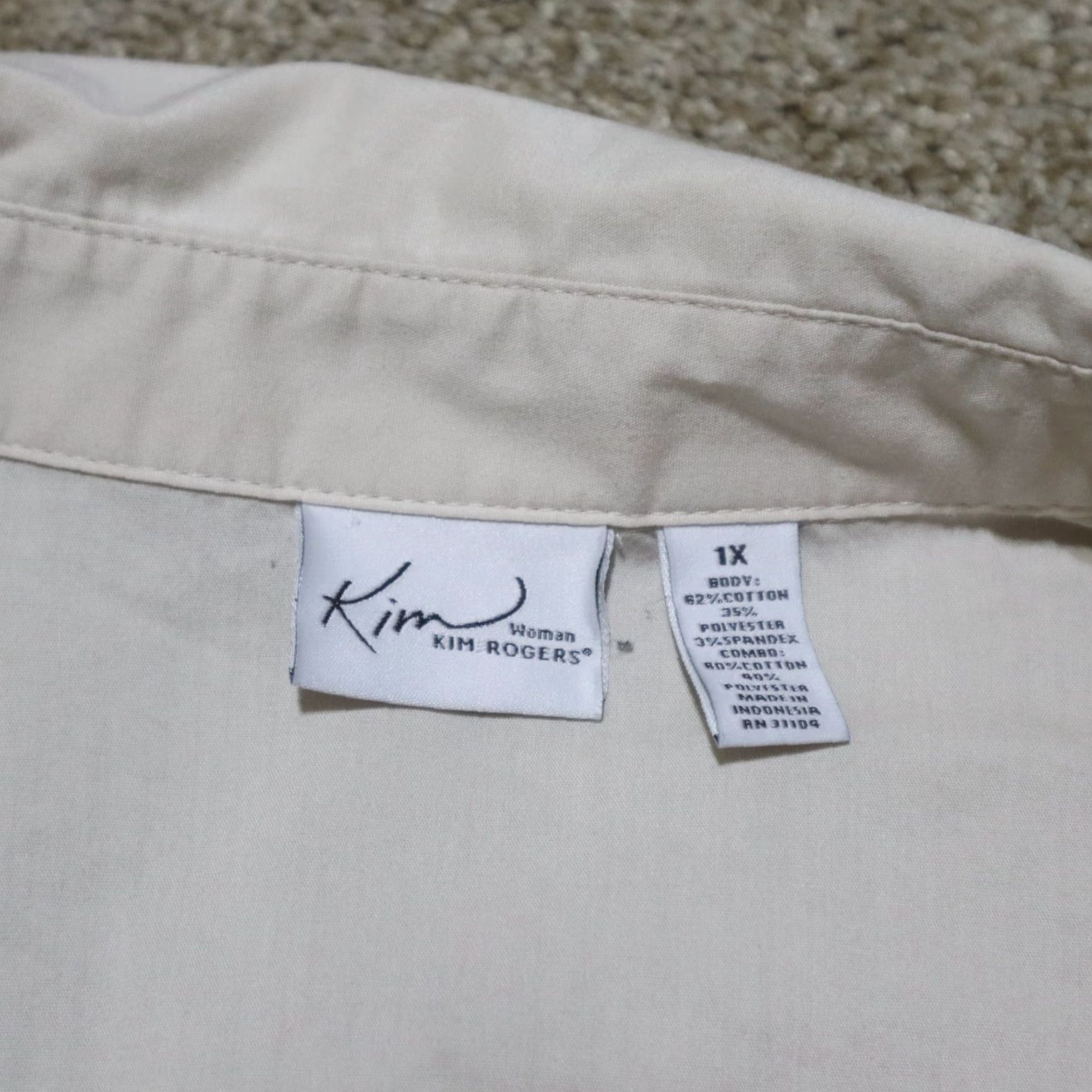 Vintage Kim Rogers Tan Beige Shirt Top Women Plus Size 1X Ruffles Brown Family Capri Dress? Size XL / US 12-14 / IT 48-50 - 4 Thumbnail