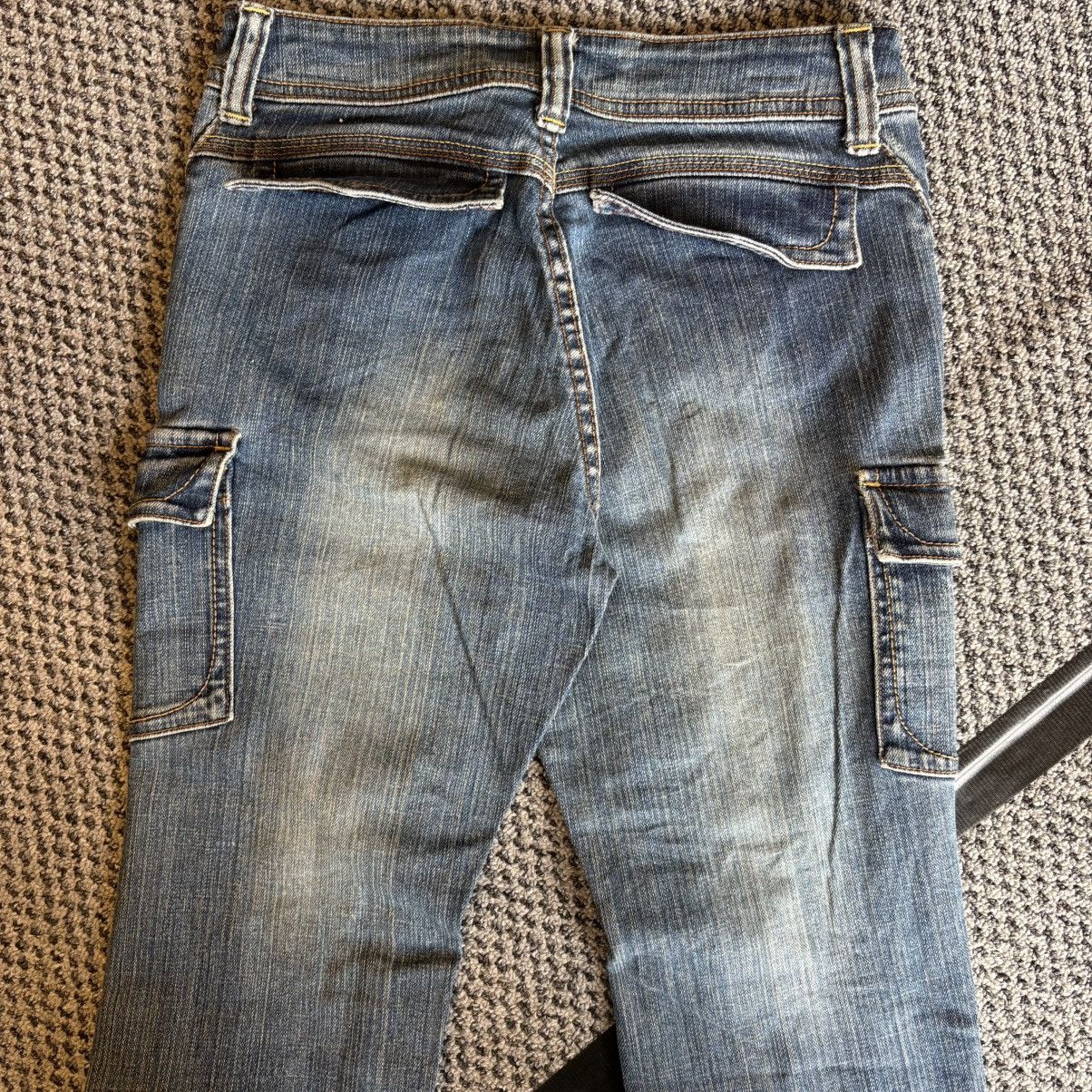 If Six Was Nine Flare Cargo Jeans Blue Denim Georgia Love Size 26’ Size 26" / US 2 / IT 38 - 10 Thumbnail