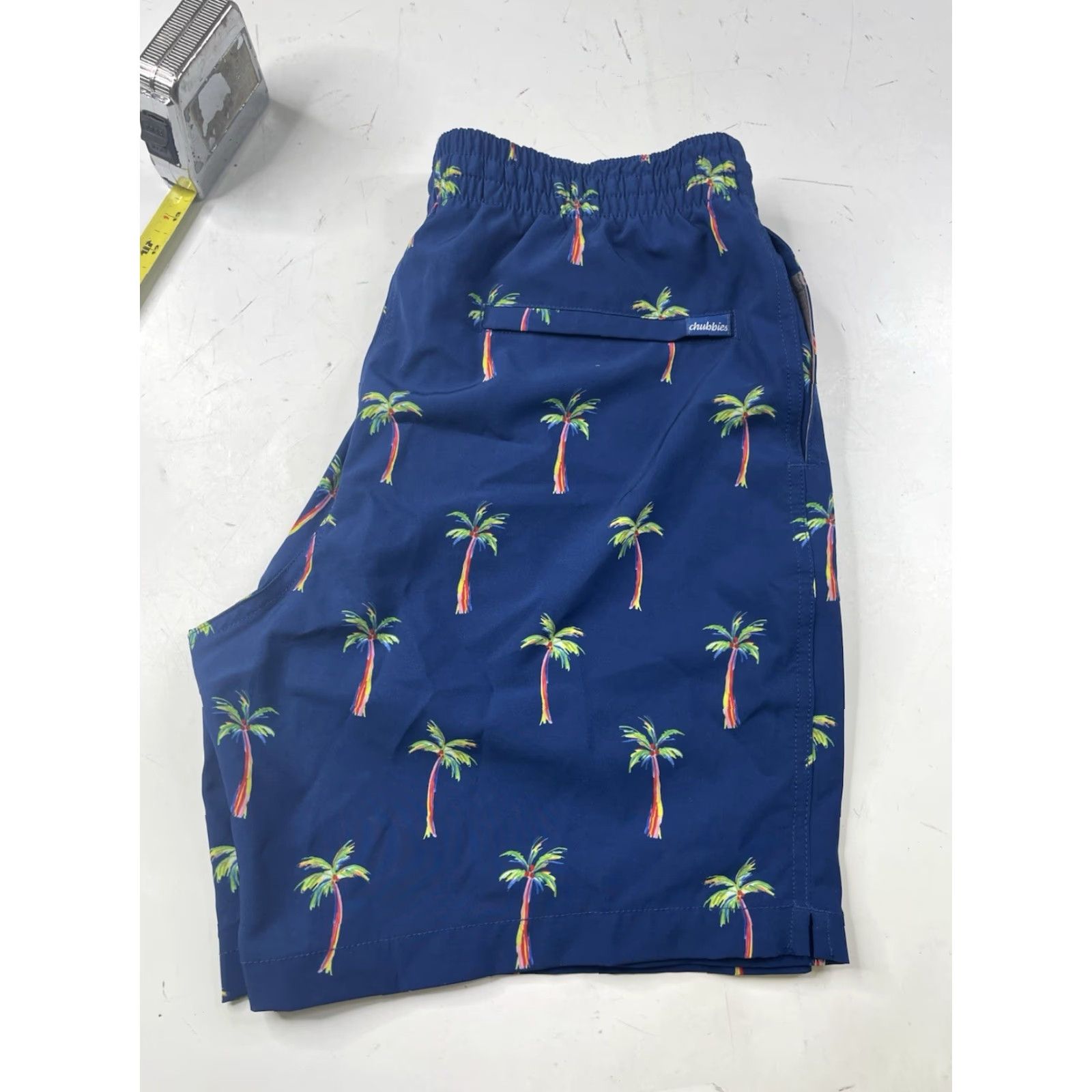 Chubbies Chubbies The Tree Myself And I’s 7” Classic Swim Trunks Board Shorts Mens Large L Blue Classic Surfing Swimming Trunks Mens Size US 33 - 4 Thumbnail