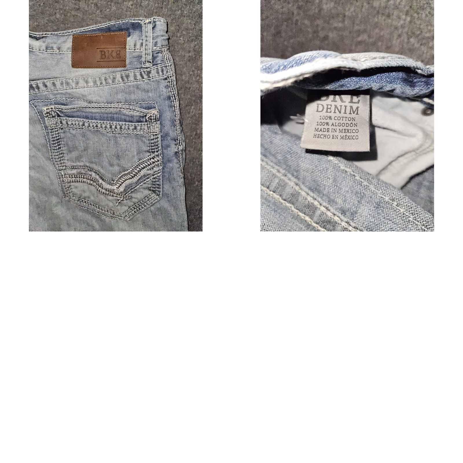 Vintage BKE Tyler Bootcut Jeans Men's 34x31 Mid Blue Embroidered Preppy Logo Cowboy Rock 90s Mens Regular Size US 34 / EU 50 - 8 Thumbnail