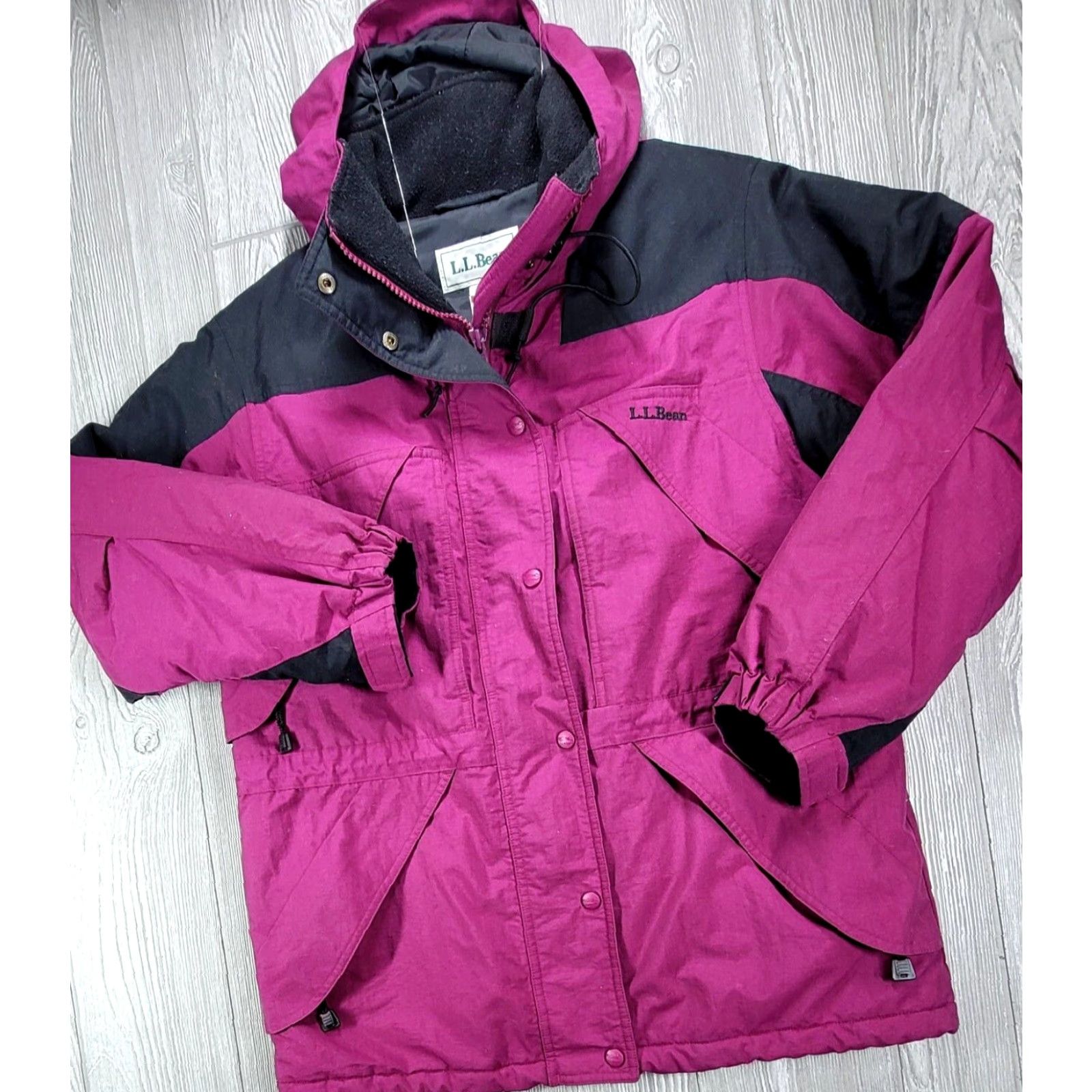 Vintage VINTAGE L.L. BEAN Women’s Petite M Pink&Black Thinsulate LiteLoft Insulated Parka Jacket Size M / US 6-8 / IT 42-44 - 4 Thumbnail