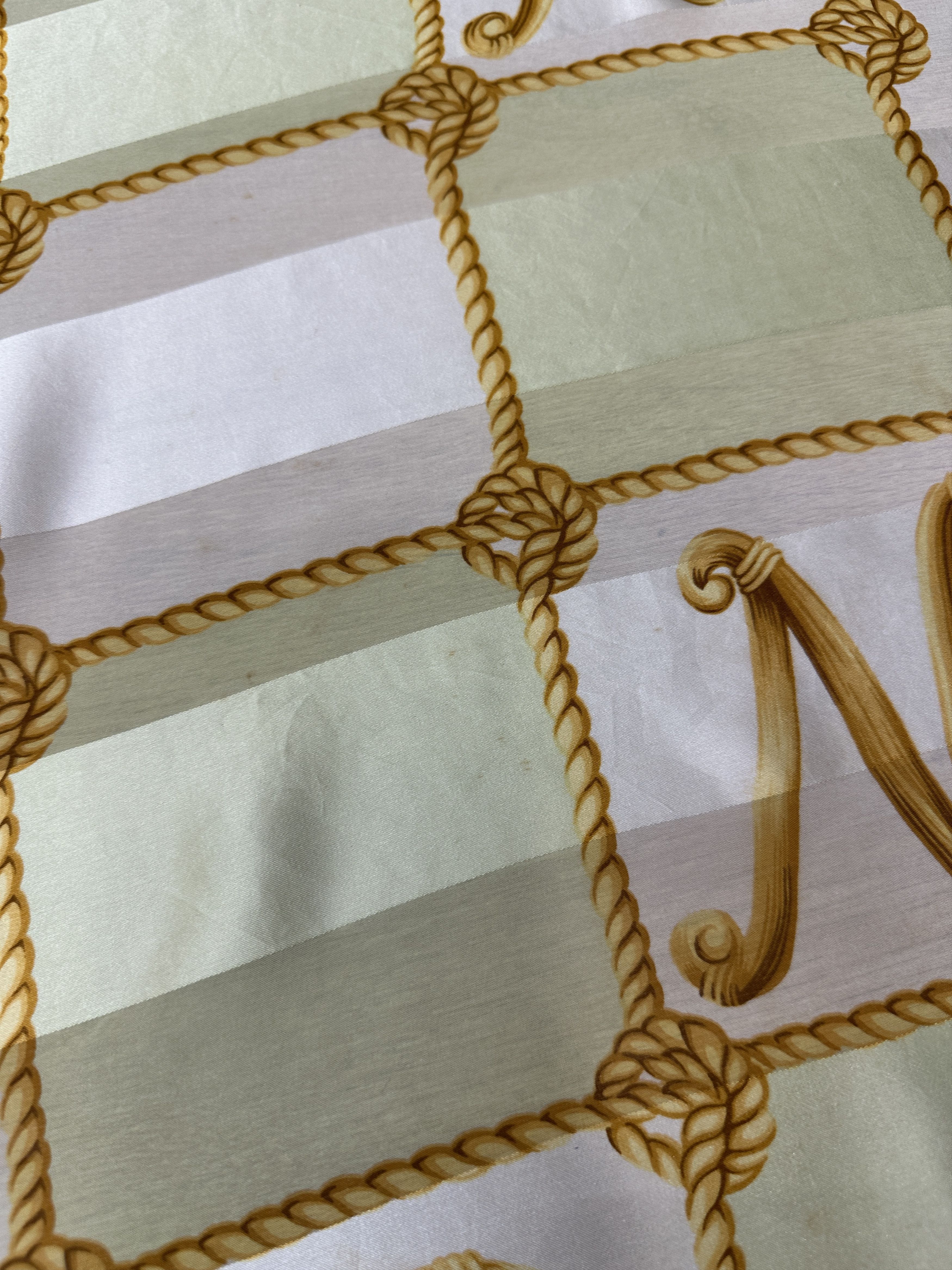 Nina Ricci Nina Ricci Paris 100% Silk Rope Lattice Square Scarf 86x85 Size ONE SIZE - 7 Thumbnail