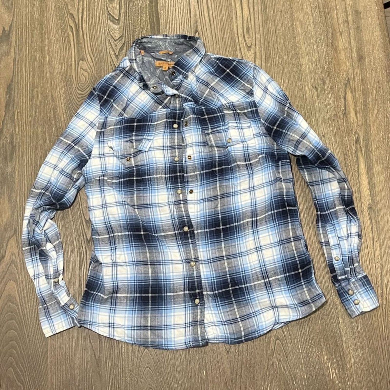 Vintage Jachs Girlfriend Bea Button-Down Shirt Flannel Plaid M Size M / US 6-8 / IT 42-44 - 1 Thumbnail