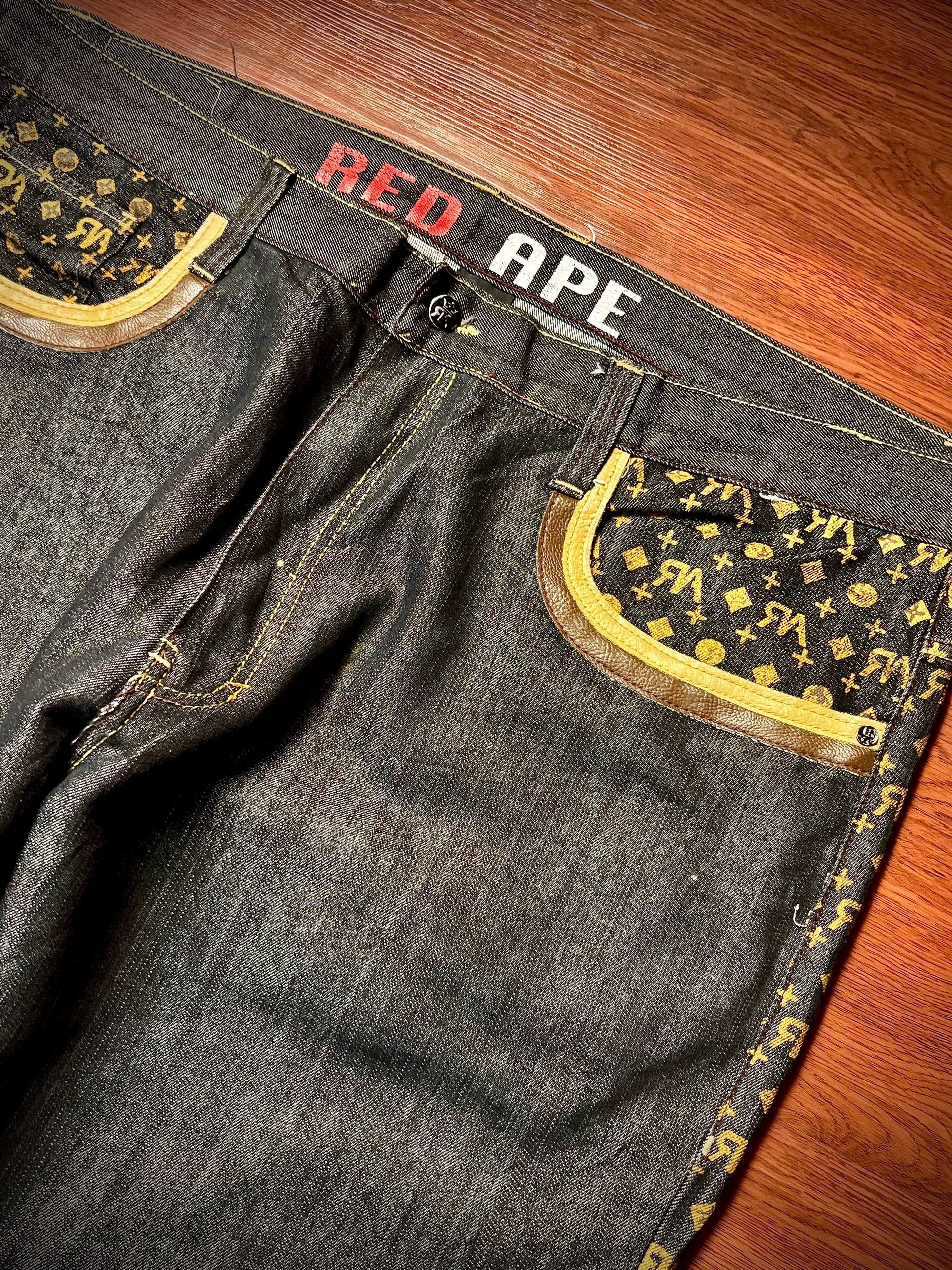 JNCO Vintage Monogram Nova Red Ape Limited Edition Denim Pants Size US 44 / EU 60 - 4 Thumbnail