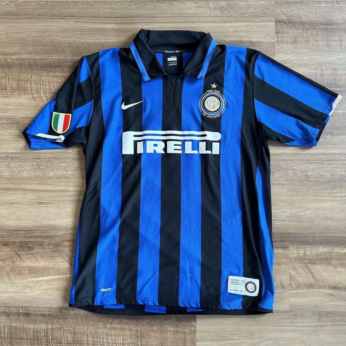 Nike × Vintage INTER MILAN 2007/2008 HOME SHIRT NIKE SOCCER JERSEY SIZE XL Size US XL / EU 56 / 4 - 1 Thumbnail