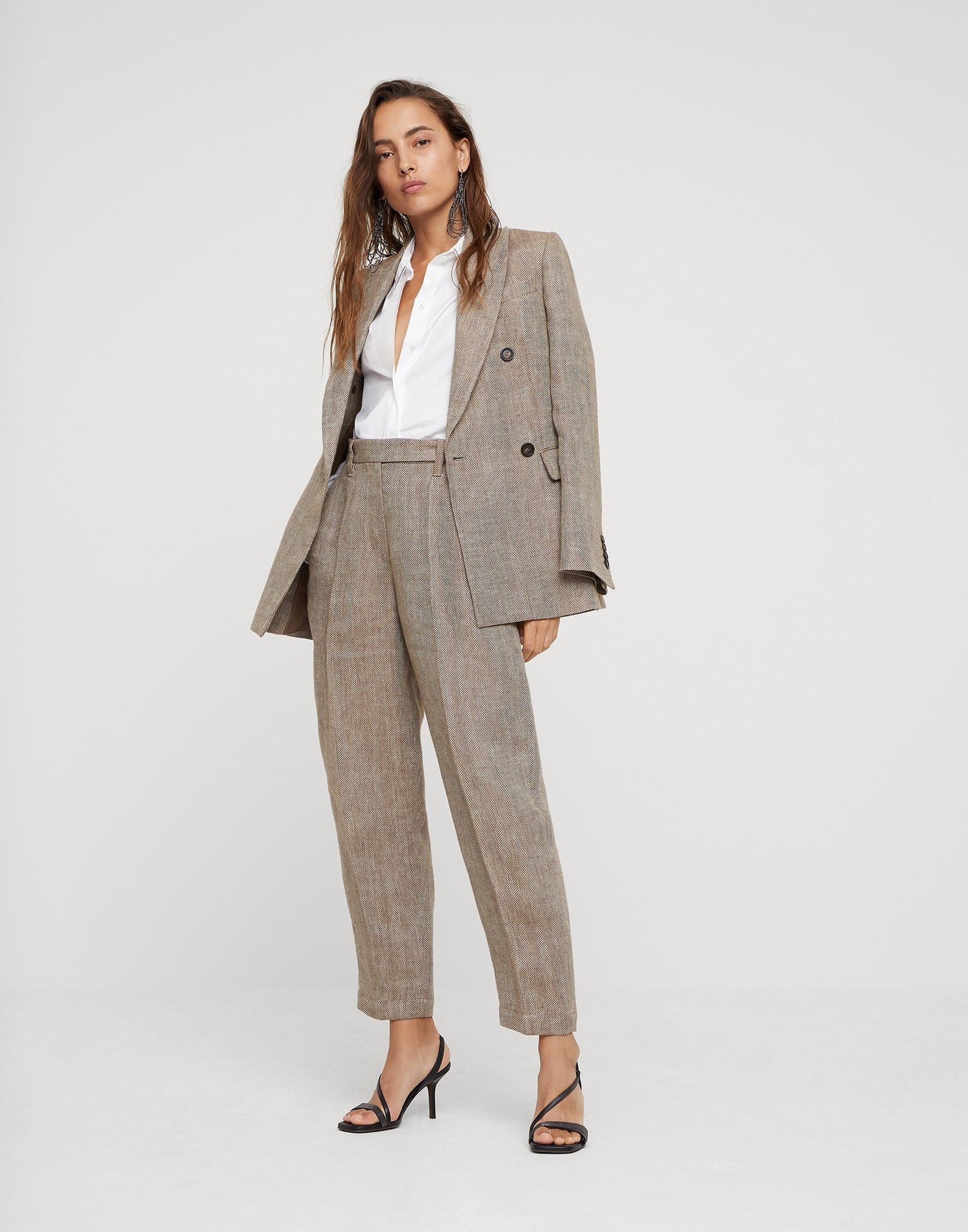 Brunello Cucinelli o1y0725 Blazer in Camel Size XXS / US 00 / IT 34 - 6 Thumbnail