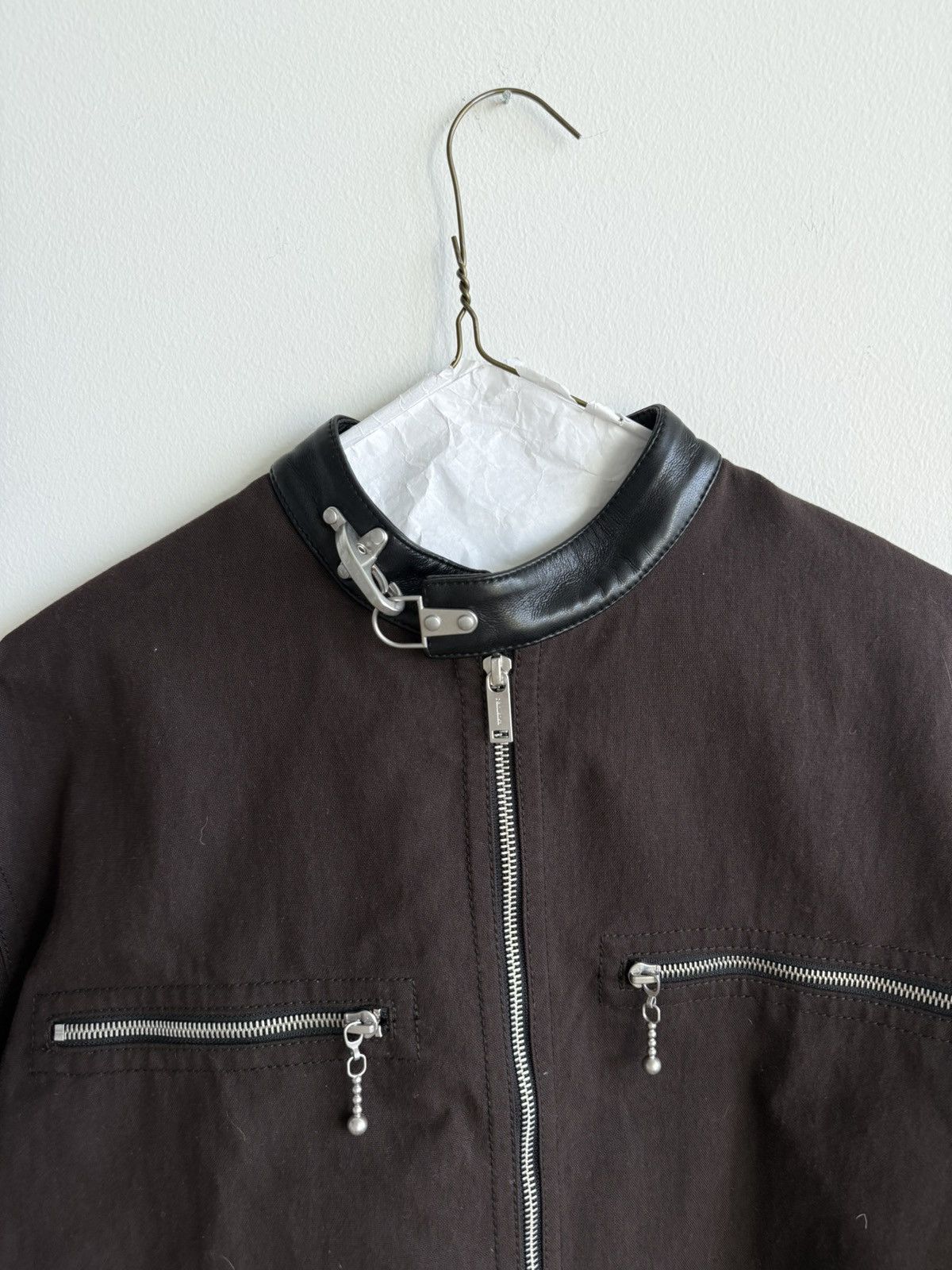 Nanushka Cropped Leather Collar Jacket Size US S / EU 44-46 / 1 - 3 Thumbnail
