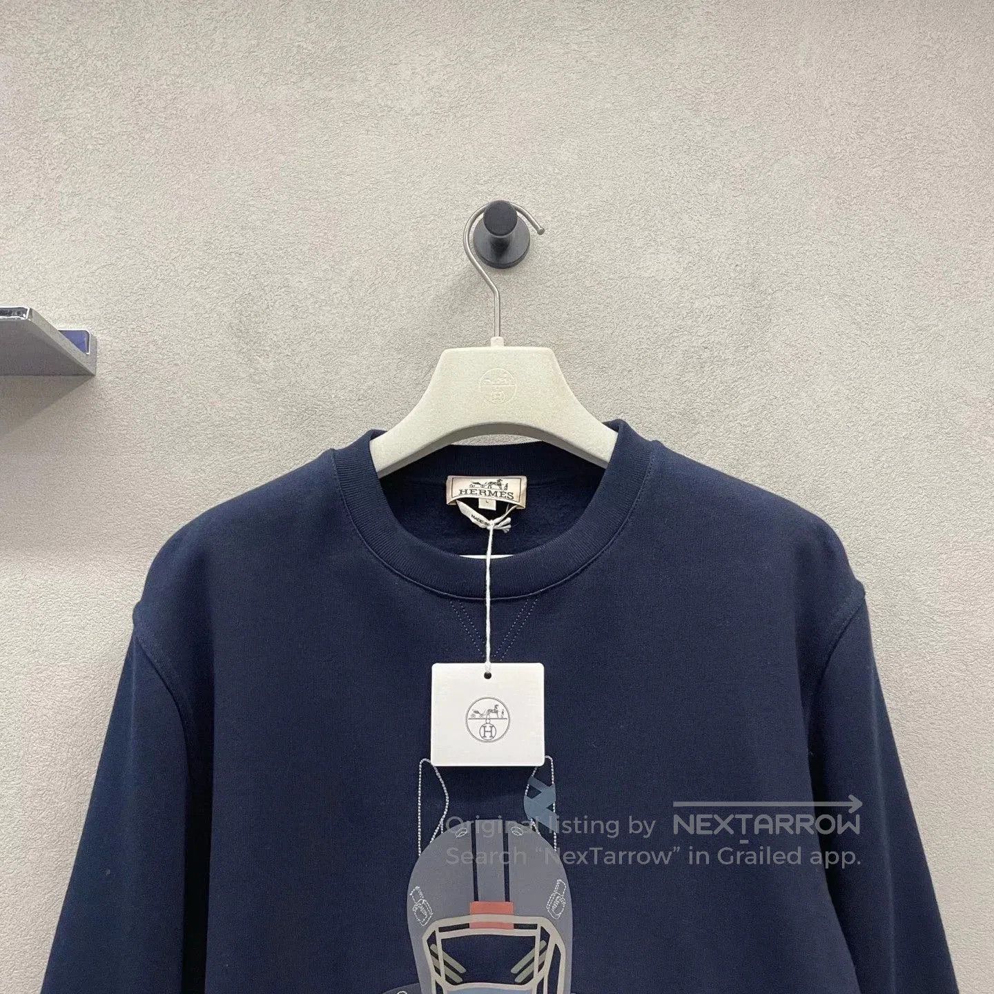 Hermes Hermes Navy Animal Print Sweatshirt. Size US L / EU 52-54 / 3 - 4 Thumbnail