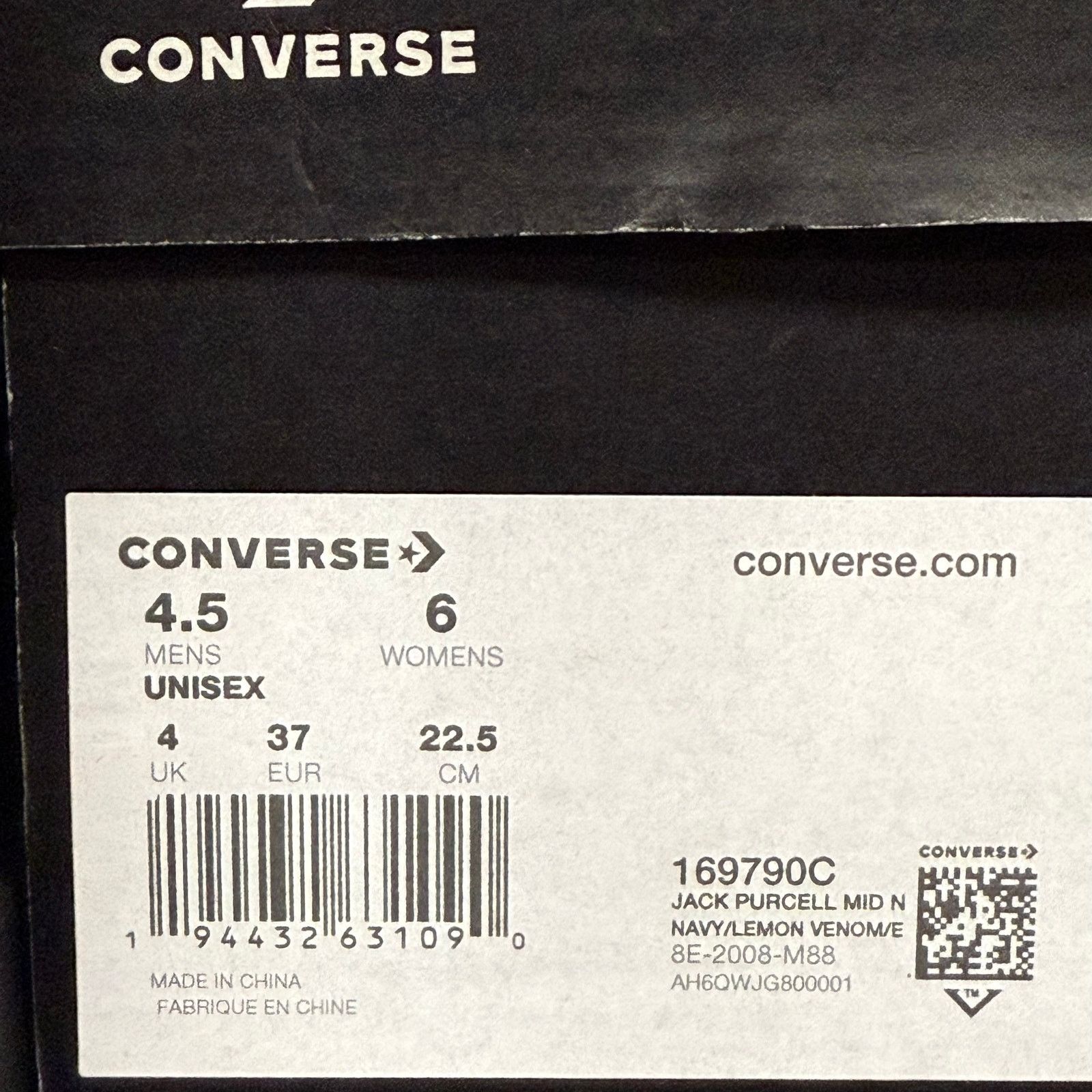 Converse CONVERSE JACK PURCELL WOMEN’S 6 MID RETRO SHERPA NAVY LEMON Size US 6 / IT 36 - 6 Thumbnail