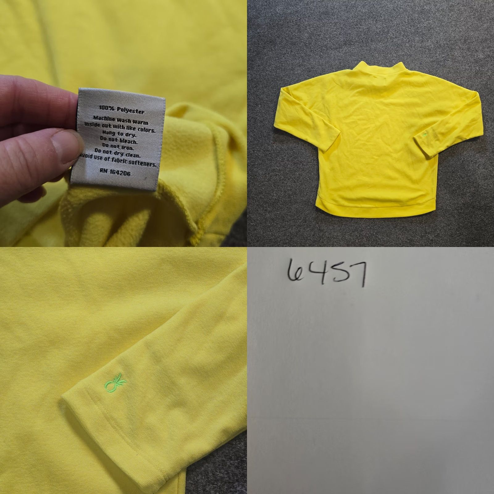 Vintage Dudley Stephens Sweater Womens Size XS Yellow High Neck Pullover Fleece Casual Winter Size XS / US 0-2 / IT 36-38 - 8 Thumbnail