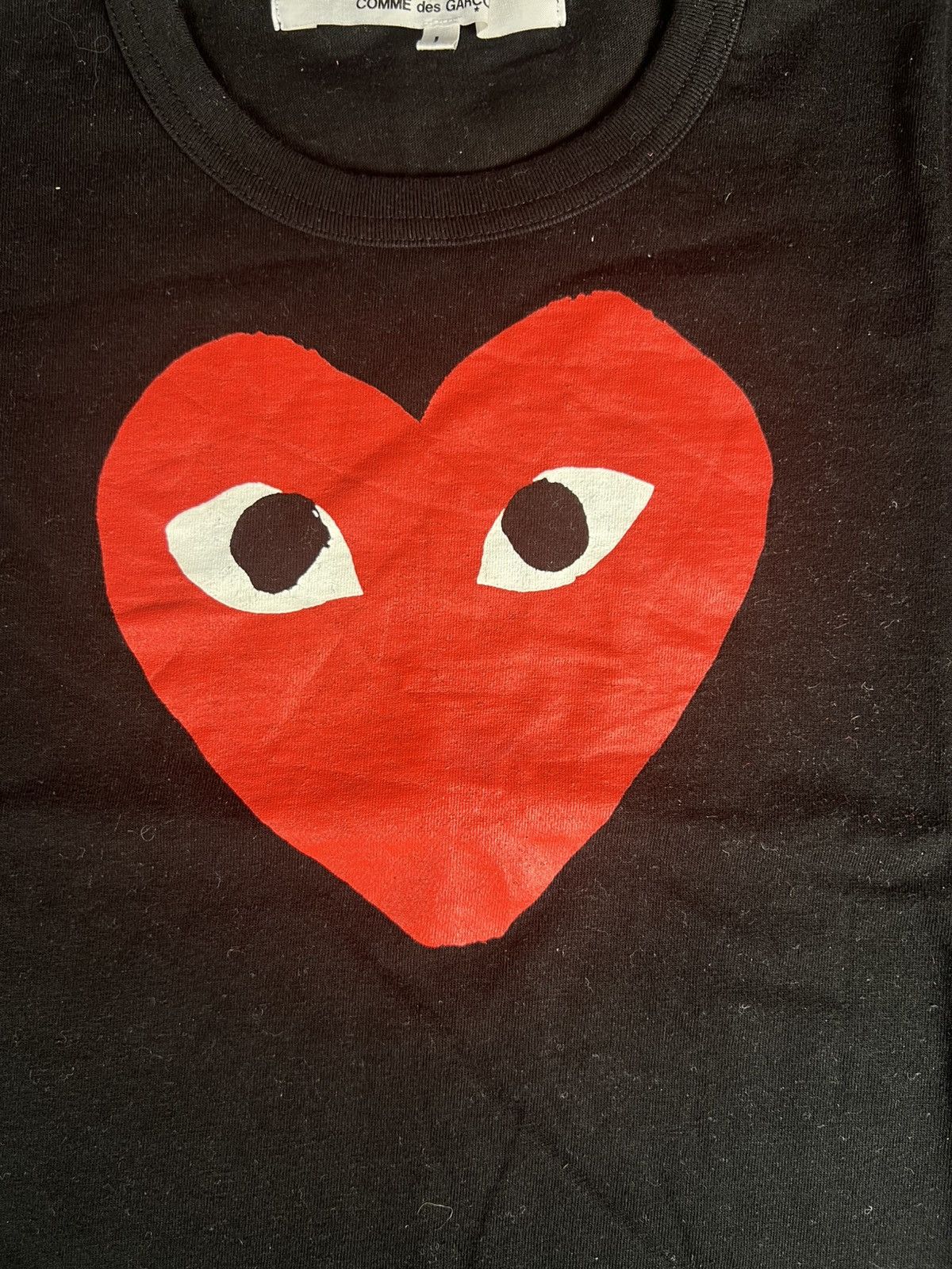 Comme des Garcons Comme des Garçons PLAY Red Heart T-Shirt Black Size L Unworn Size US L / EU 52-54 / 3 - 3 Thumbnail