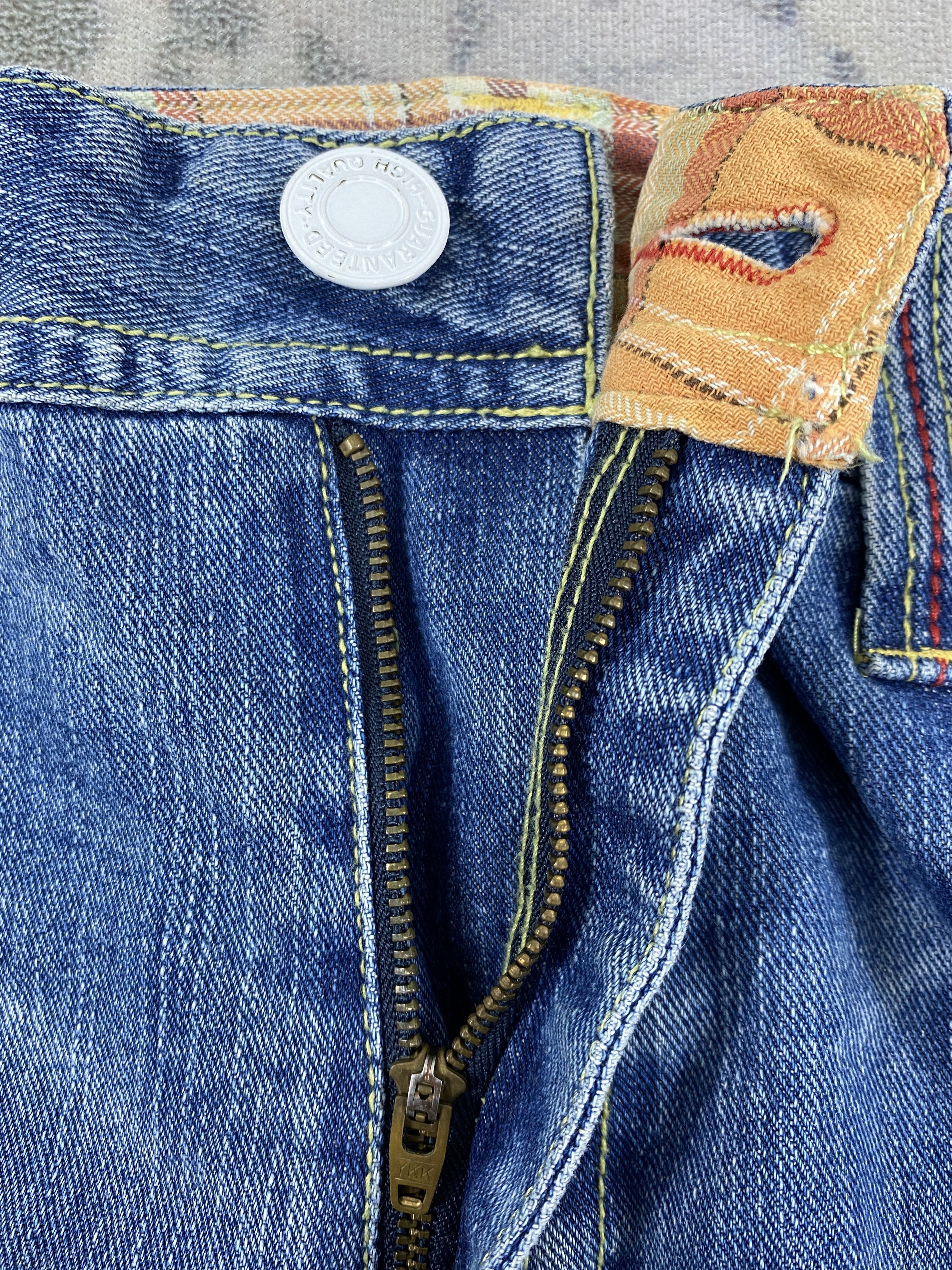 Japanese Brand Distressed Blue Vintage Surf Up Jeans 36x31 Denim- JN3762 Size US 36 / EU 52 - 6 Thumbnail