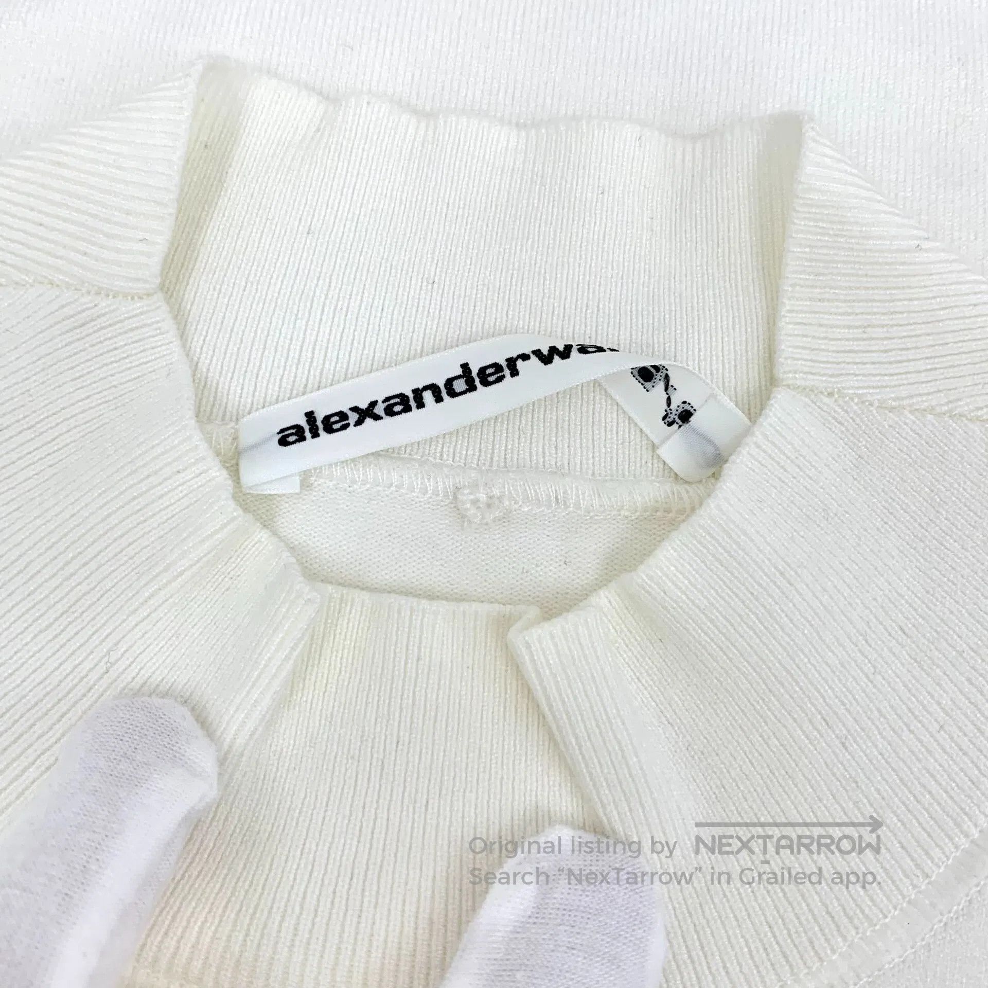 Alexander Wang Alexander Wang White logo lettering semi-high neck short s Size US S / EU 44-46 / 1 - 9 Thumbnail