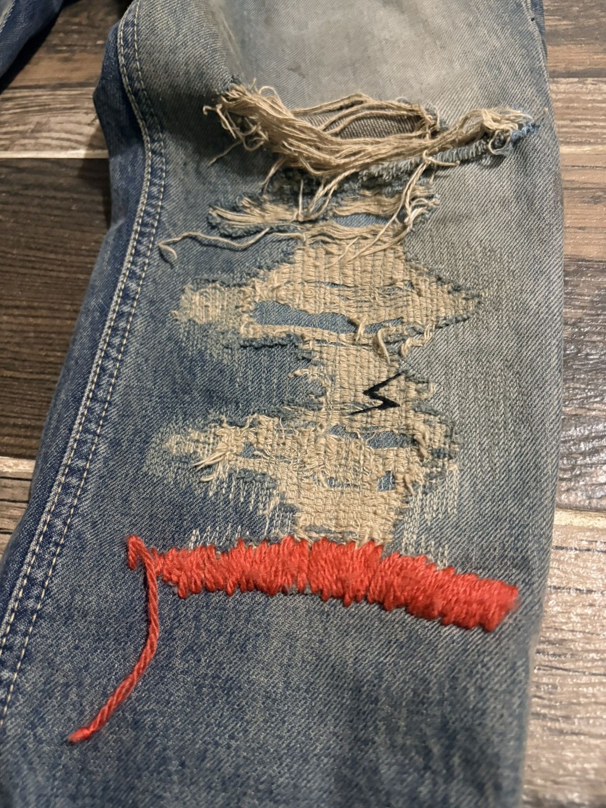 Undercover ss10 undercover 68s “orange yarns” Size US 29 - 2 Thumbnail