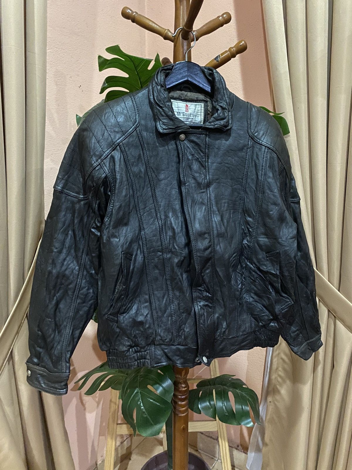Other Mr. GracEray Classic Black Leather Jacket - Vintage Men’s Size US M / EU 48-50 / 2 - 3 Thumbnail
