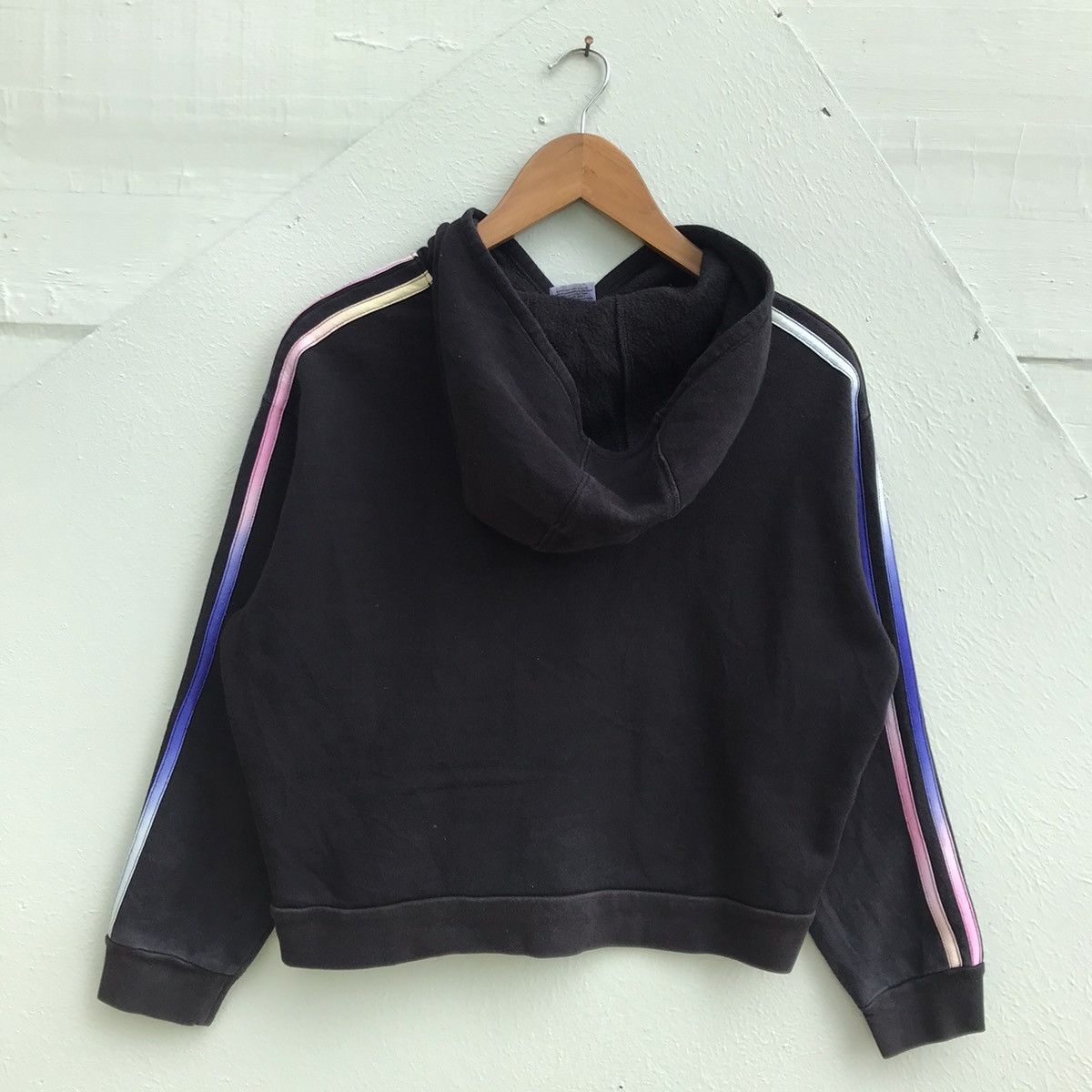 Adidas Adidas 3 Stripes Crop Top Hoodie Size XL / US 12-14 / IT 48-50 - 2 Thumbnail