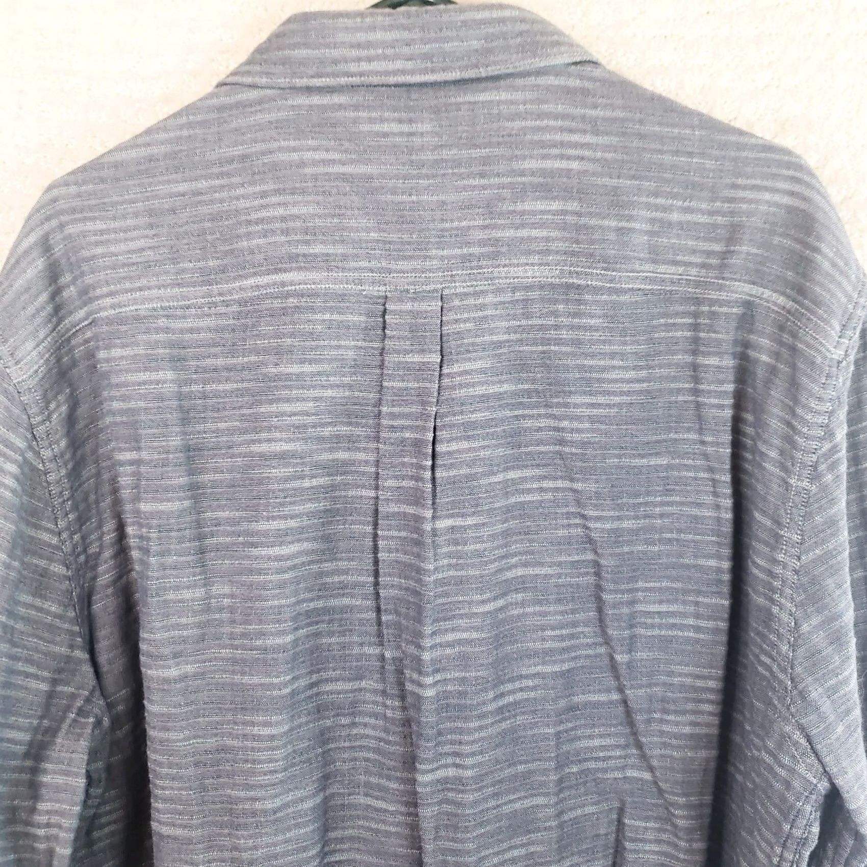 Carbon2Cobalt Carbon 2 Cobalt Button-Up Shirt Men's XL Blue Green Long Sleeve 100% Cotton Striped Western Classic Business Casual Pattern Size US XL / EU 56 / 4 - 6 Thumbnail