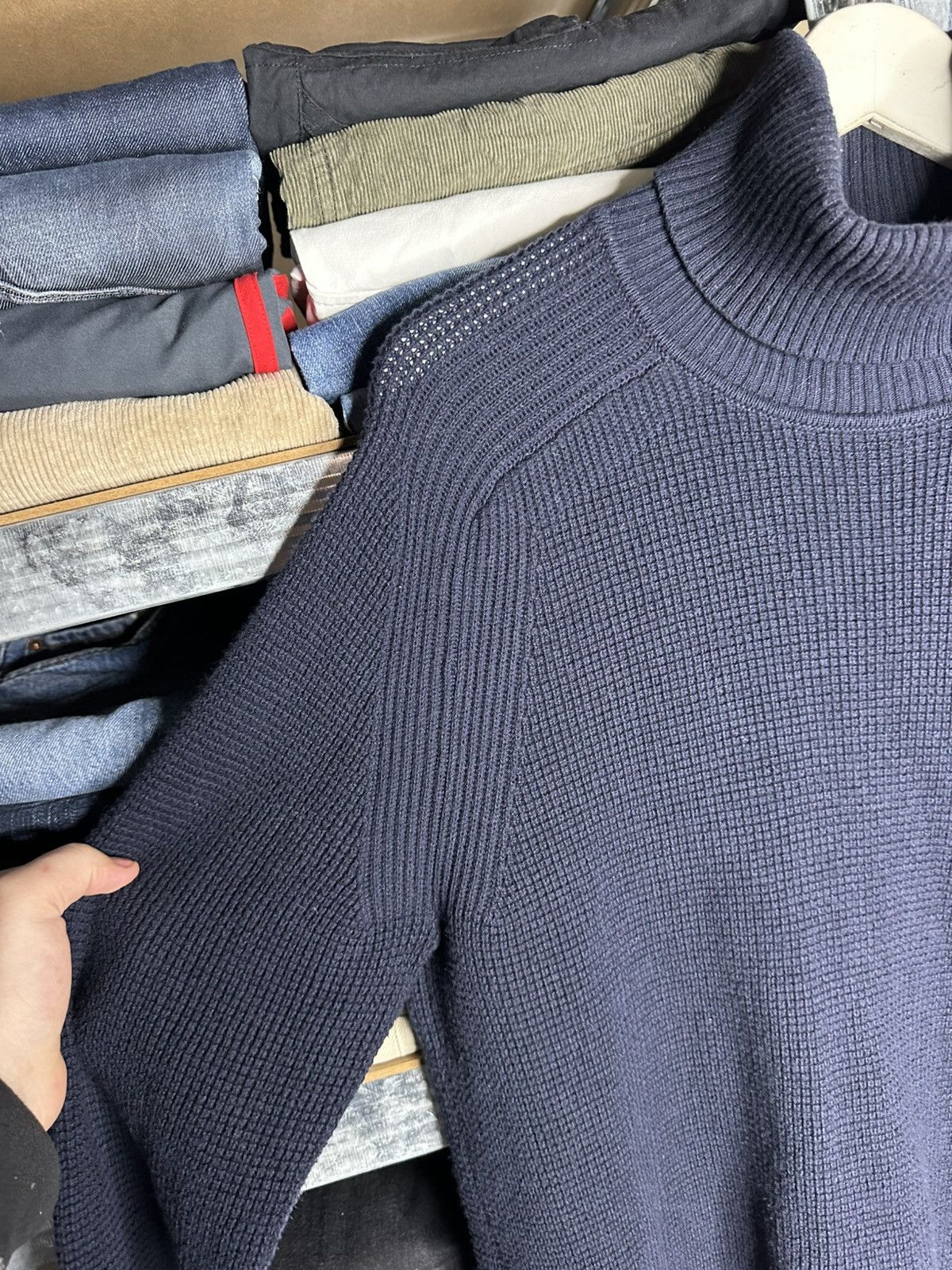 Lacoste Lacoste Wool Cotton Knit Turtleneck Sweater Navy Size M Size US M / EU 48-50 / 2 - 7 Thumbnail