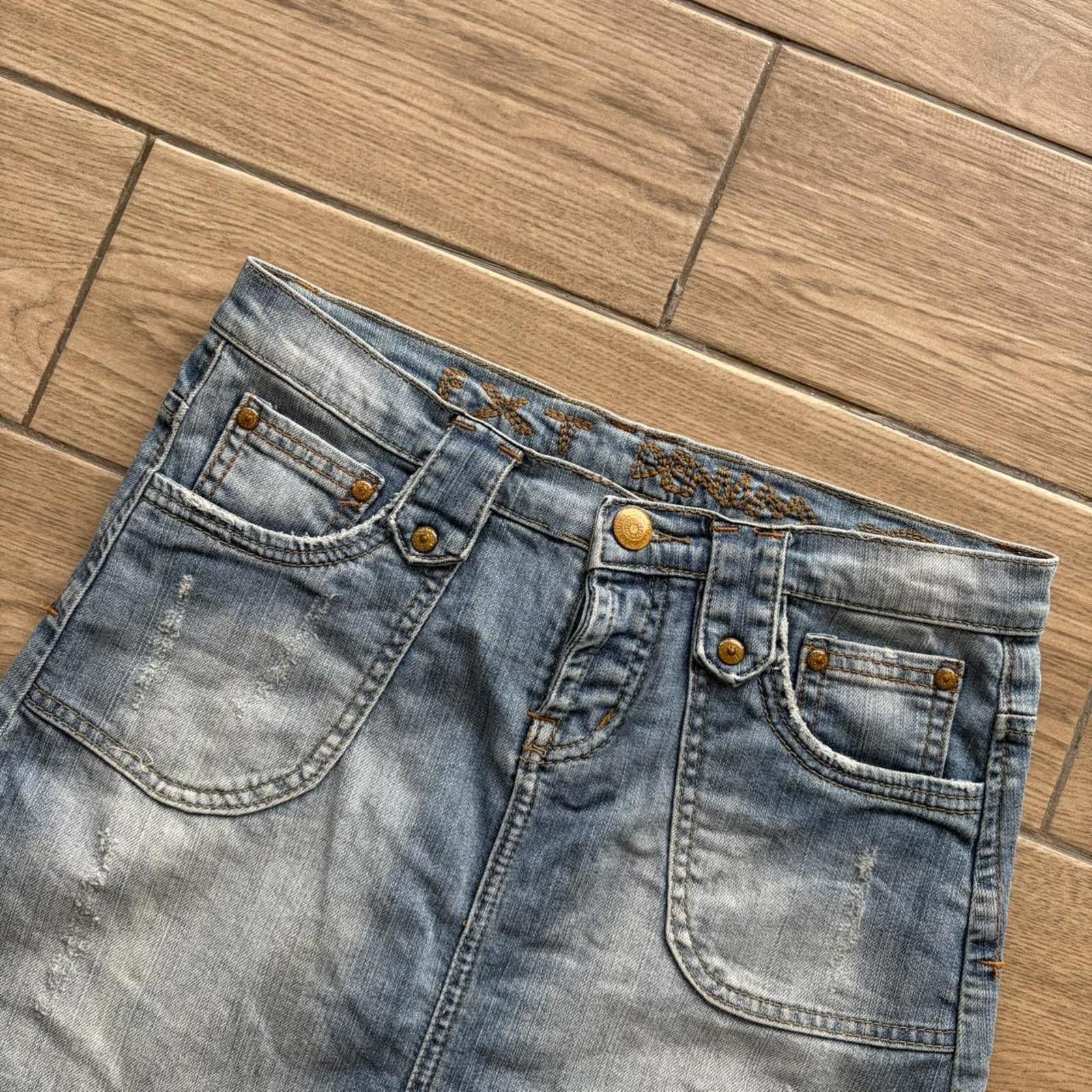 Other Y2K Light Wash Ext Denim Mid Length Skirt Size 30" / US 8 / IT 44 - 5 Thumbnail