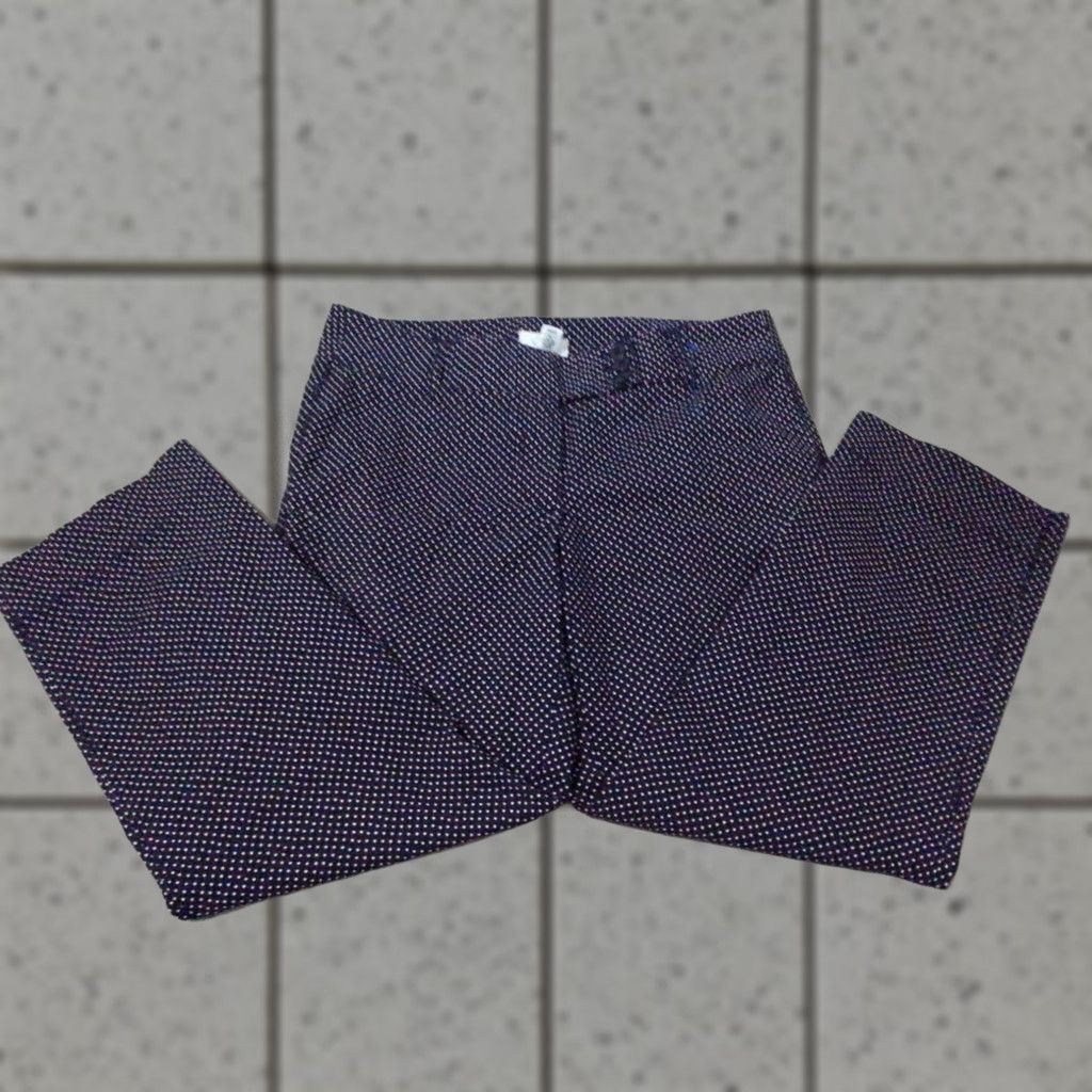 Ann Taylor Womens Ann Taylor Khaki Pants 6 Blue Cotton Capri 32x25 Slack Dress Trouser? Size 27" / US 4 / IT 40 - 1 Thumbnail