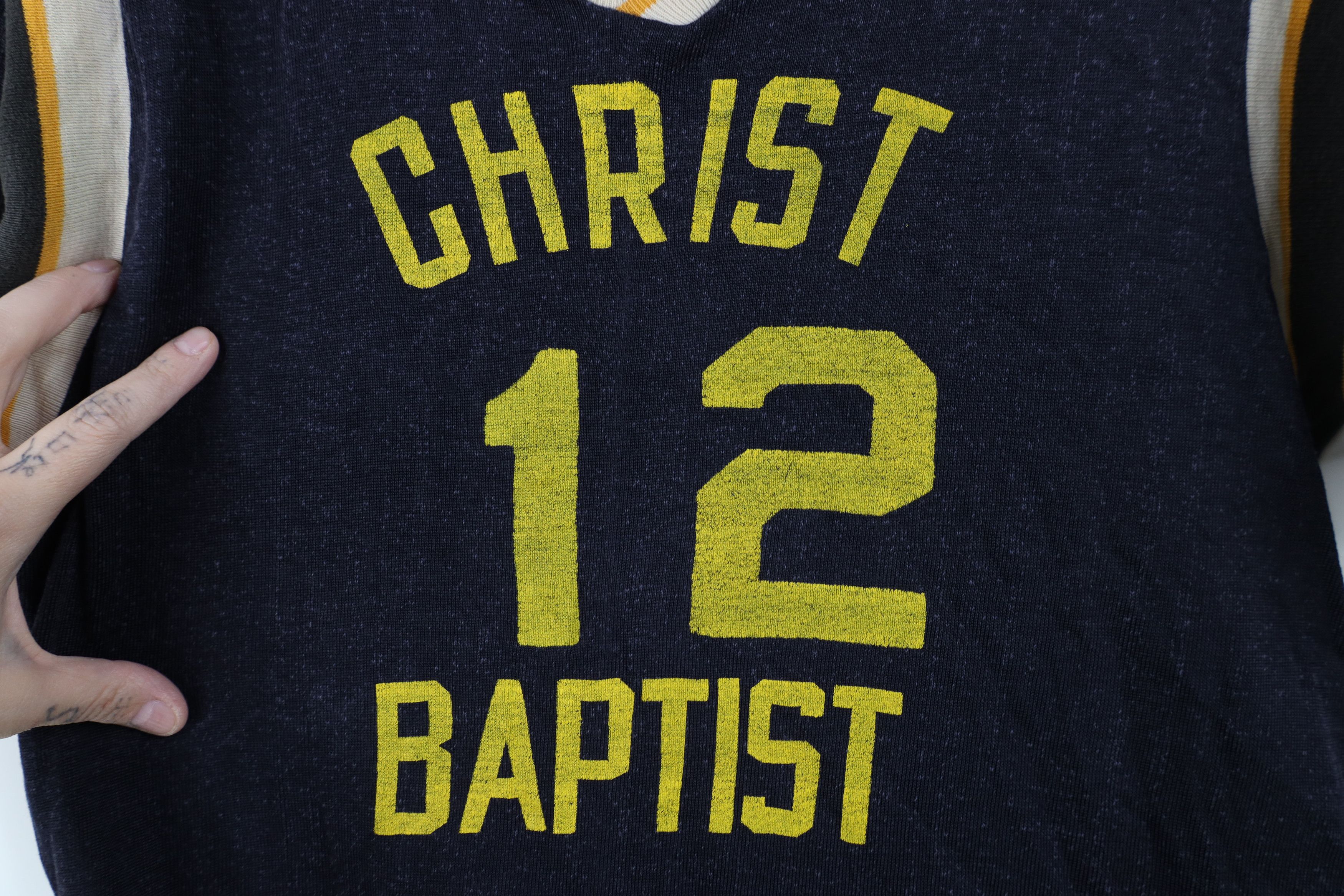 Vintage Vintage 40s 50s Baptist Durene Sports Jersey T-Shirt USA Size US S / EU 44-46 / 1 - 4 Thumbnail