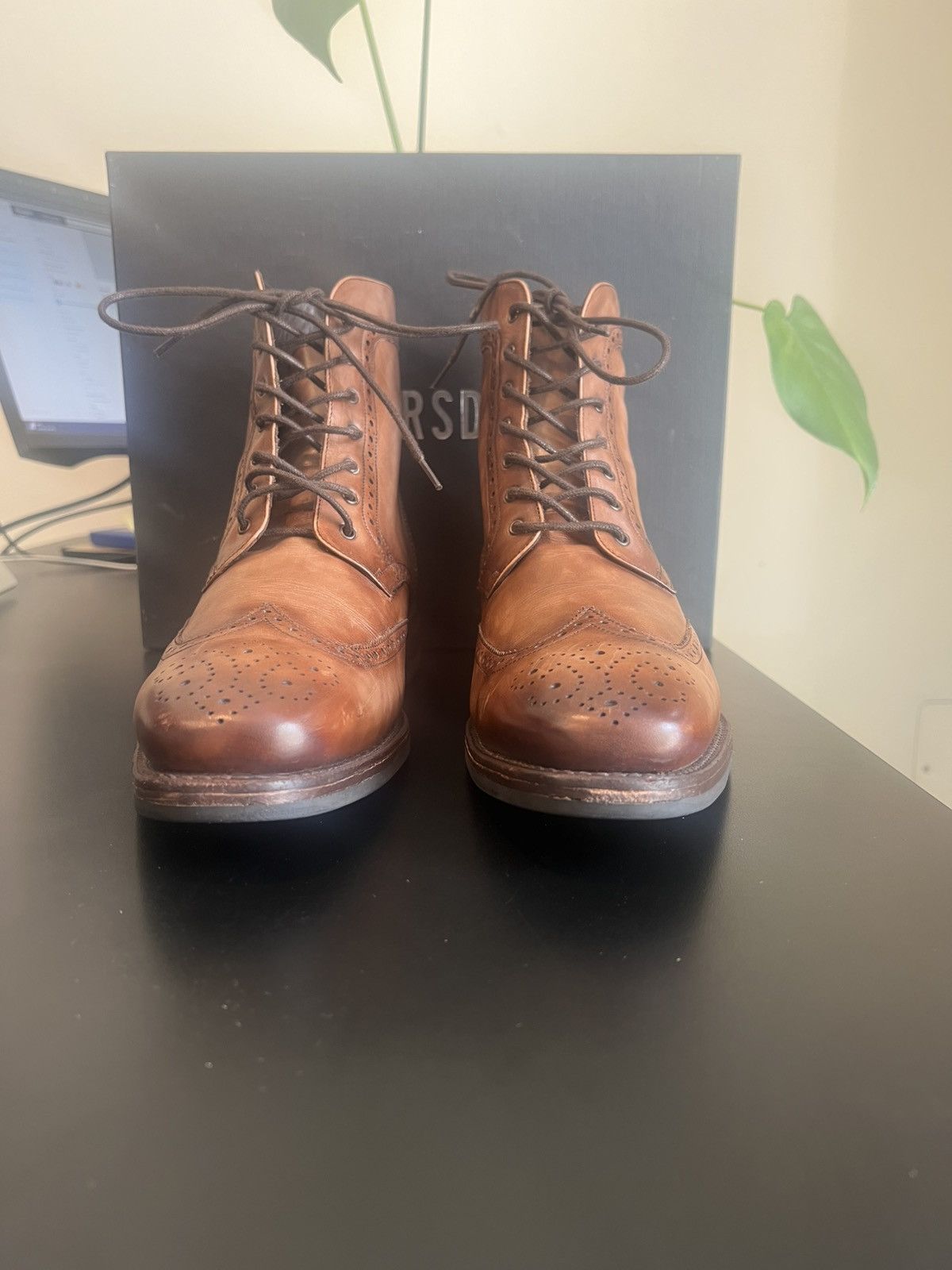 Thursday Boot Company Thursday Boot Co Wingtip Brogue Dress Boots Brown Color 77 Size US 11 / EU 44 - 3 Thumbnail