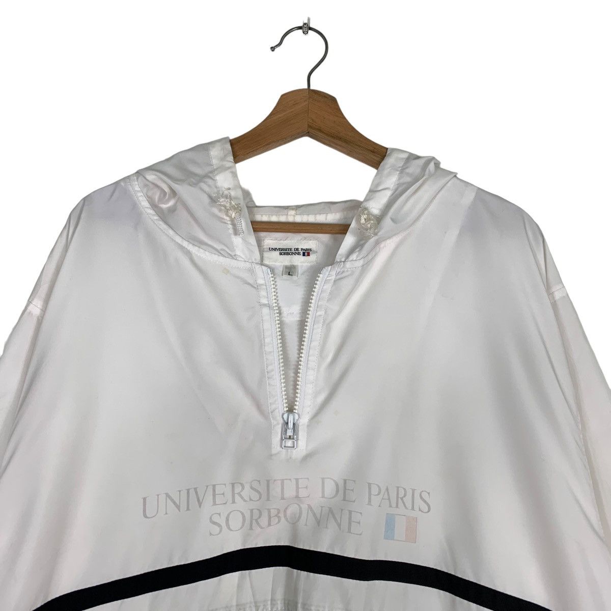 Vintage UNIVERSITE DE PARIS SORBONNE Big Logo Anorak #0379-C17 Size US L / EU 52-54 / 3 - 3 Thumbnail