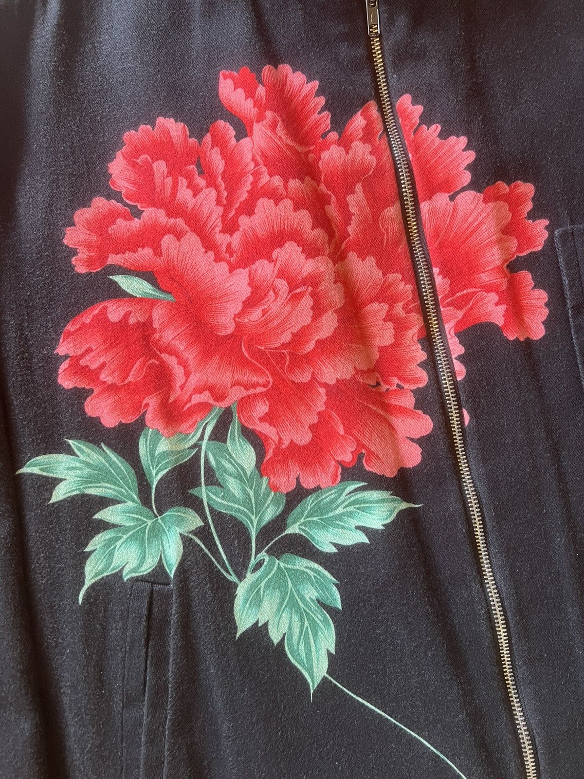 Yohji Yamamoto Yohji Yamamoto Pour Homme SS96 Red Peony Jacket Size US S / EU 44-46 / 1 - 2 Thumbnail