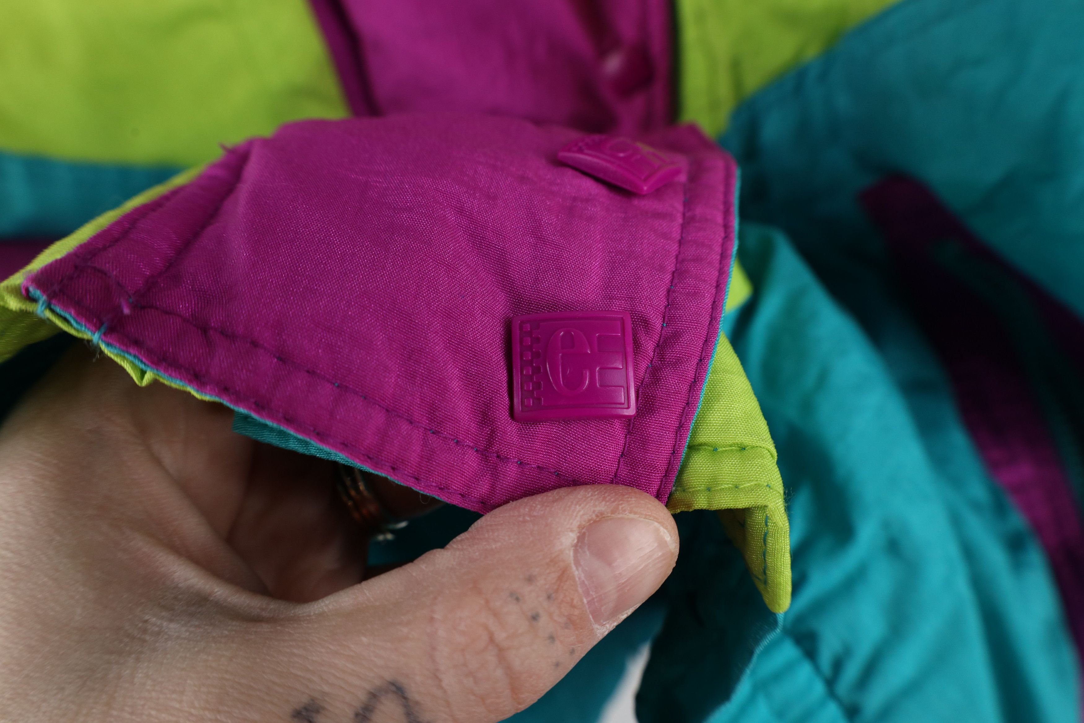 Helly Hansen × Vintage Vintage 90s Helly Hansen Ski Snowboard Puffer Jacket Neon Size XL / US 12-14 / IT 48-50 - 7 Thumbnail