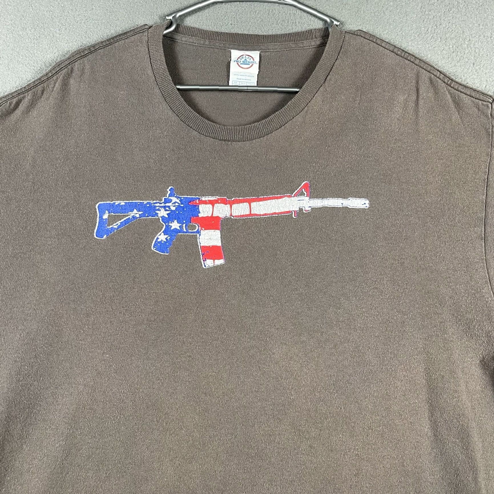 Gildan Gildan Pro Weight T Shirt XL Gray AR-15 Graphic Print Military Army Retro USA 2nd Amendment Short Sleeve Men's Women’s Unisex Size US XL / EU 56 / 4 - 2 Thumbnail