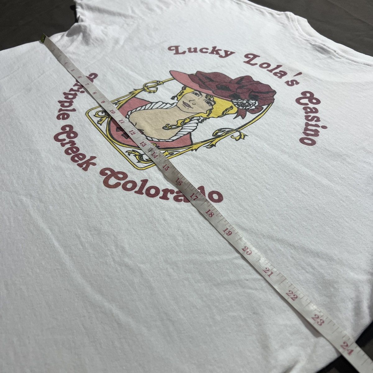 Vintage Vintage 90s Lucky Lola's Casino Cripple Creek Graphic Tee Size US XL / EU 56 / 4 - 6 Thumbnail