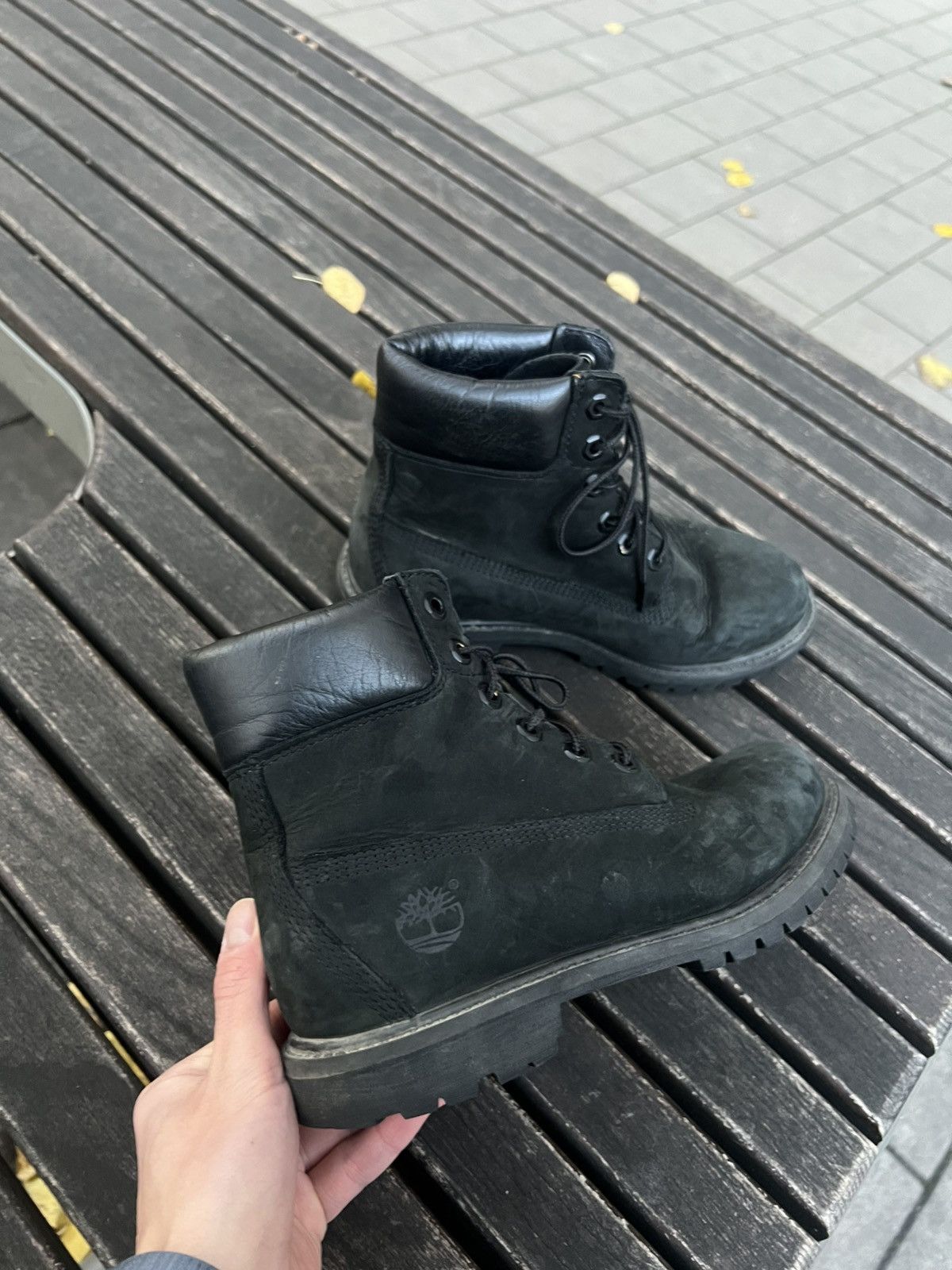 Timberland Offers🤝(38)Timberland wom. Black Boots Size US 8 / IT 38 - 1 Thumbnail