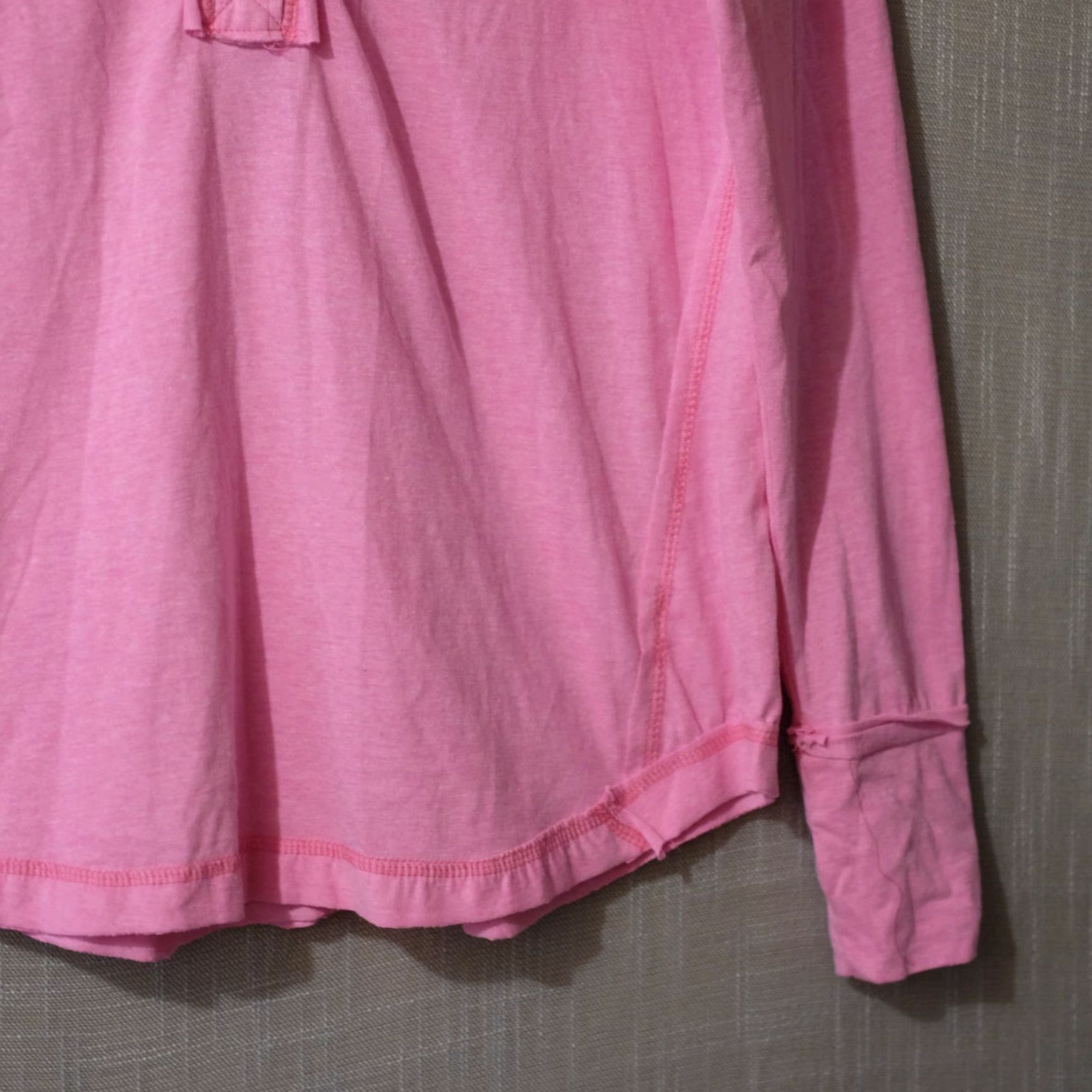 Vintage Nwot! Zenana Long Sleeve Pink Henley T Shirt Thumb Hole Women's M #H86-6 Size M / US 6-8 / IT 42-44 - 4 Thumbnail