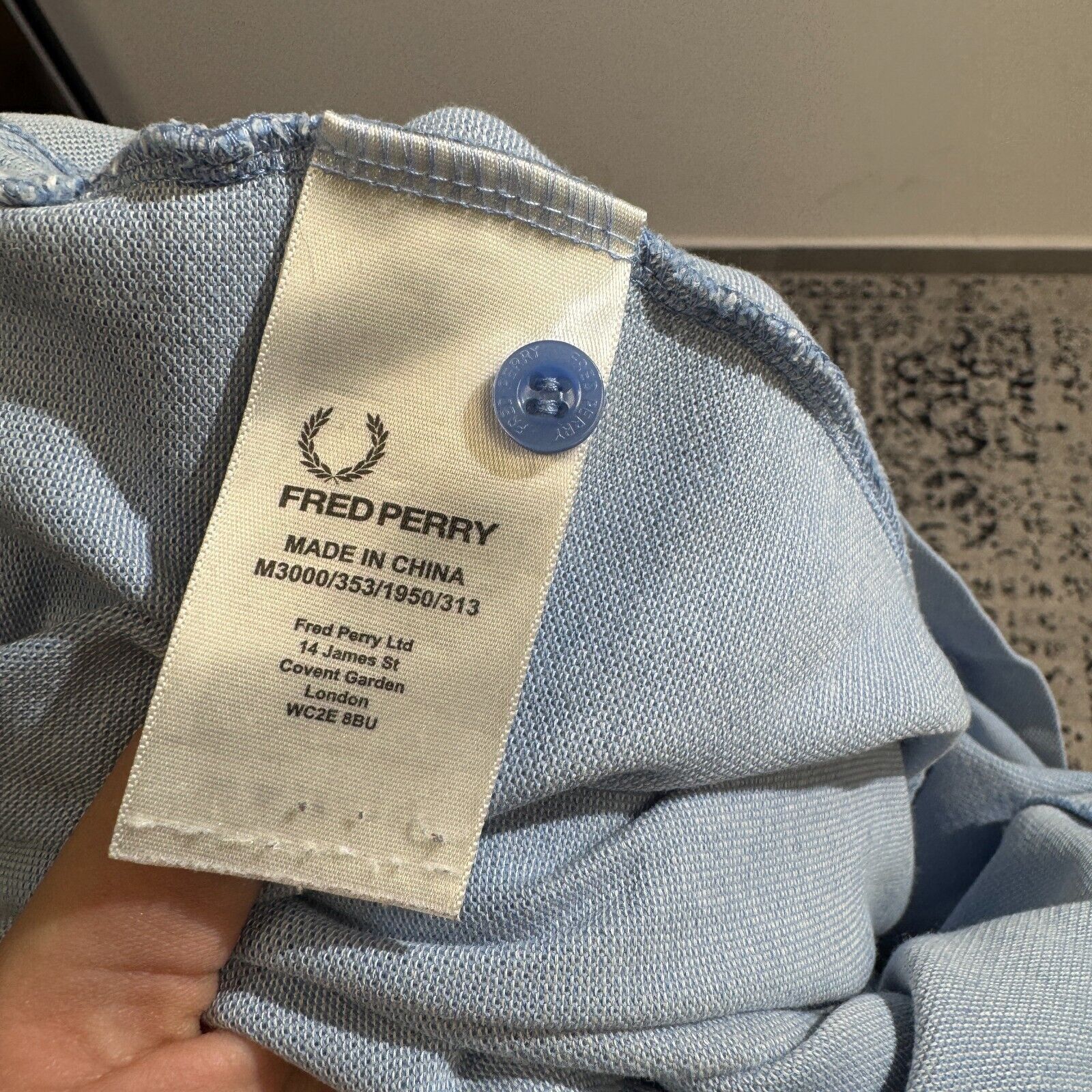 Fred Perry × Vintage Fred Perry Baby Blue Cotton Polo Shirt Size M Vintage 90s Size US M / EU 48-50 / 2 - 9 Thumbnail