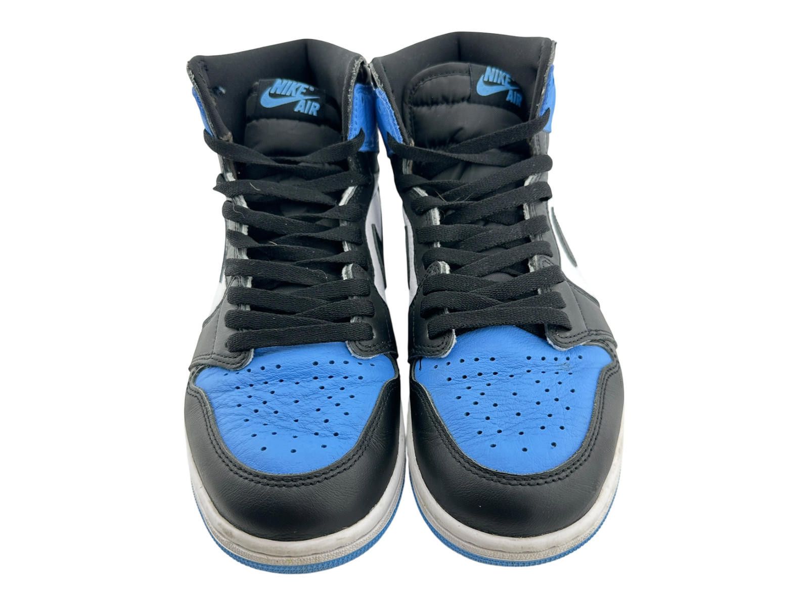 Nike Air Jordan 1 UNC Toe Black Blue White Used No Box Size US 9 / EU 42 - 2 Thumbnail